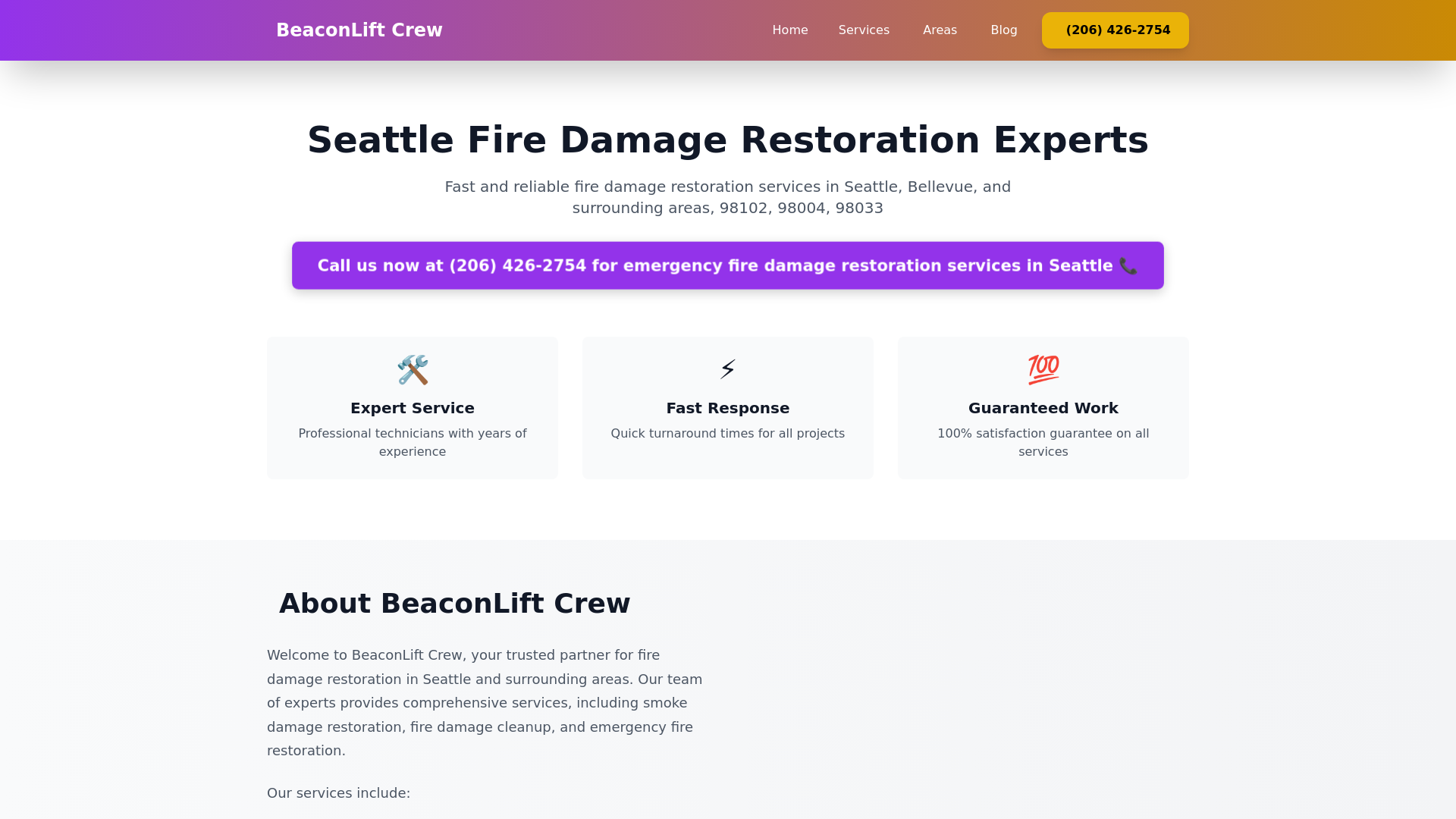 website screenshot of https://beaconliftcrew.pages.dev/