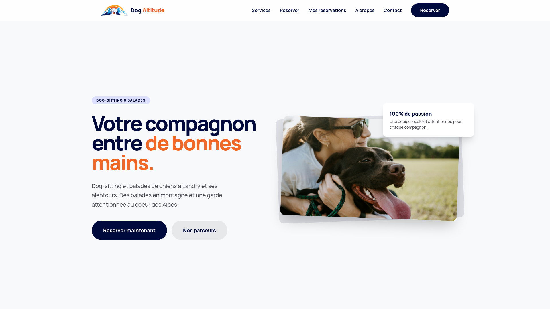 website screenshot of https://dogaltitude.fr