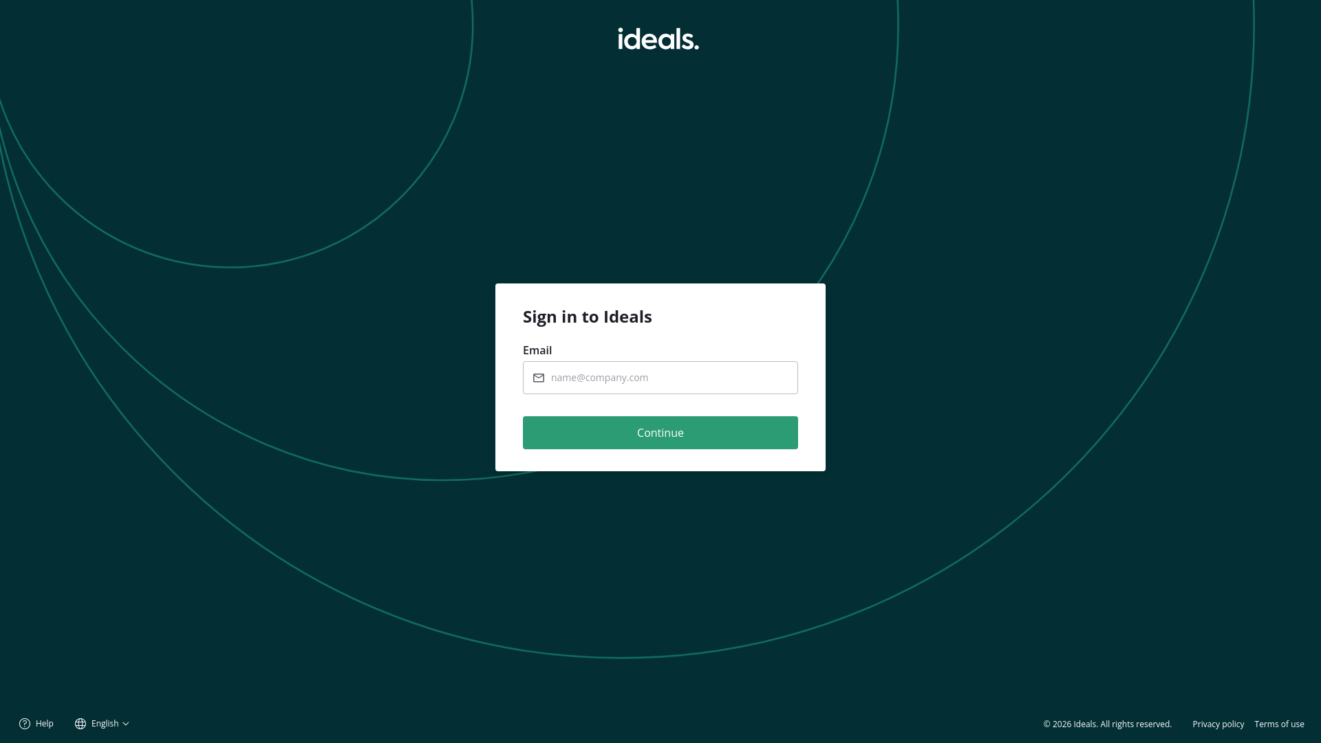 website screenshot of https://auth.idealsvdr.com/login