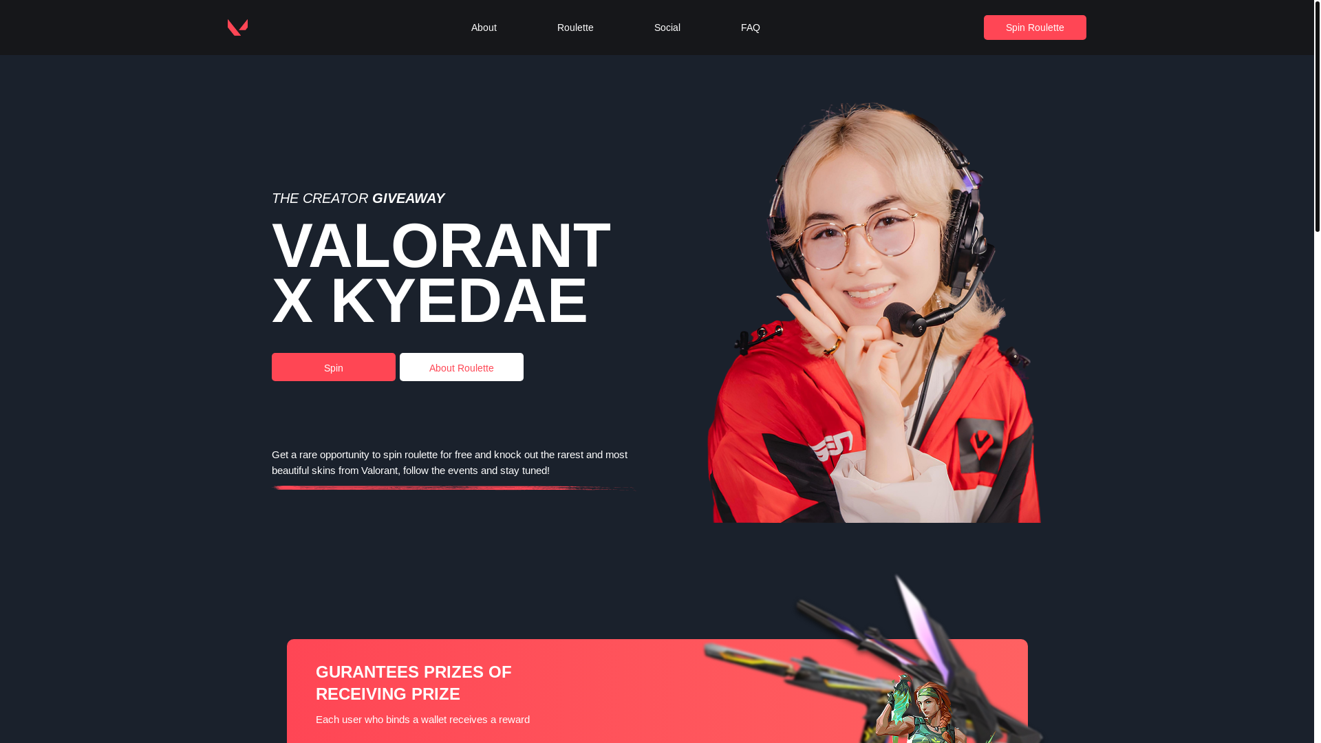 website screenshot of https://valokye.live/