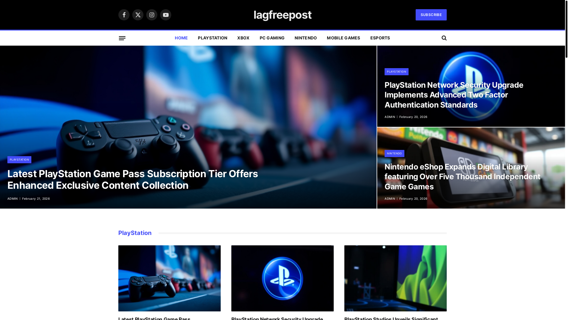 website screenshot of https://lagfreepost.co.uk/