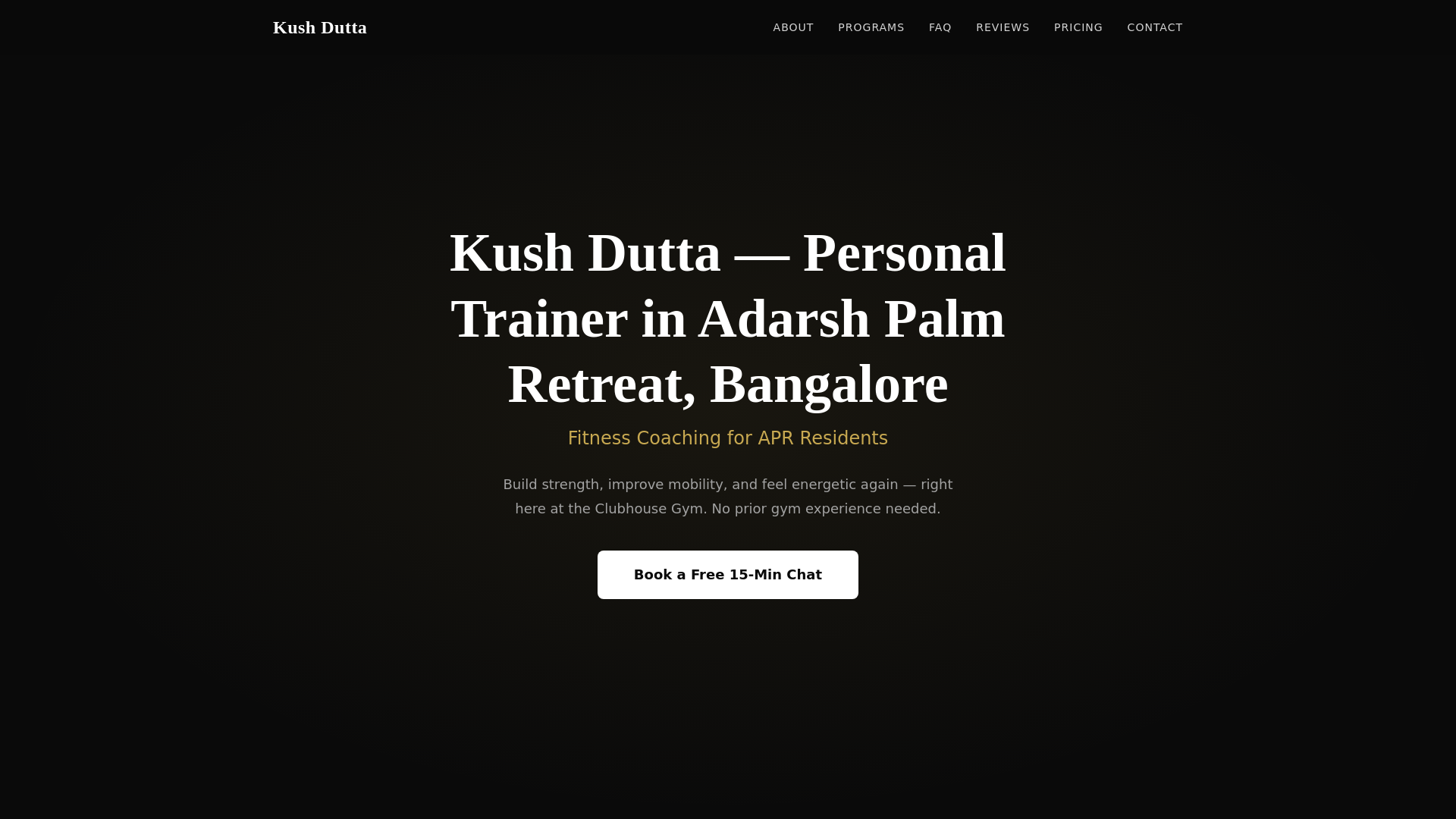 website screenshot of https://kush-dutta.com/