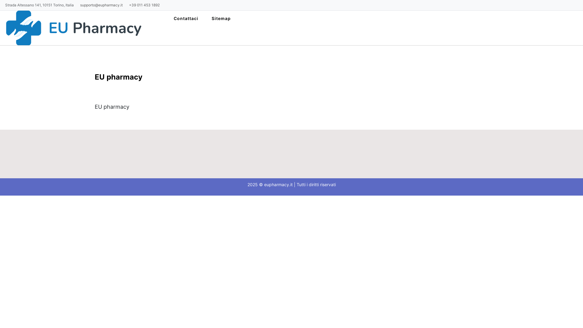 website screenshot of https://eupharmacy.it/