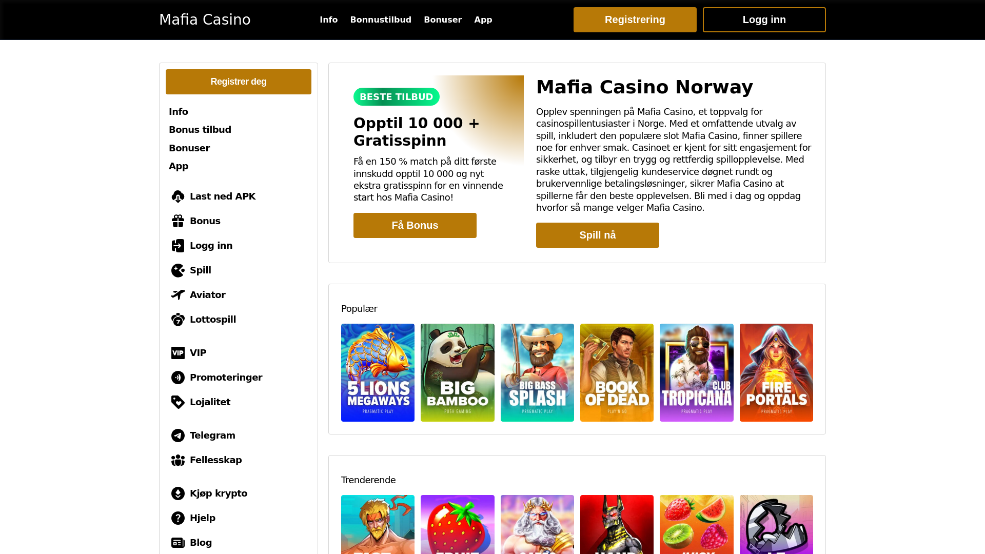 website screenshot of https://mafiacasinonorway-com.pages.dev/