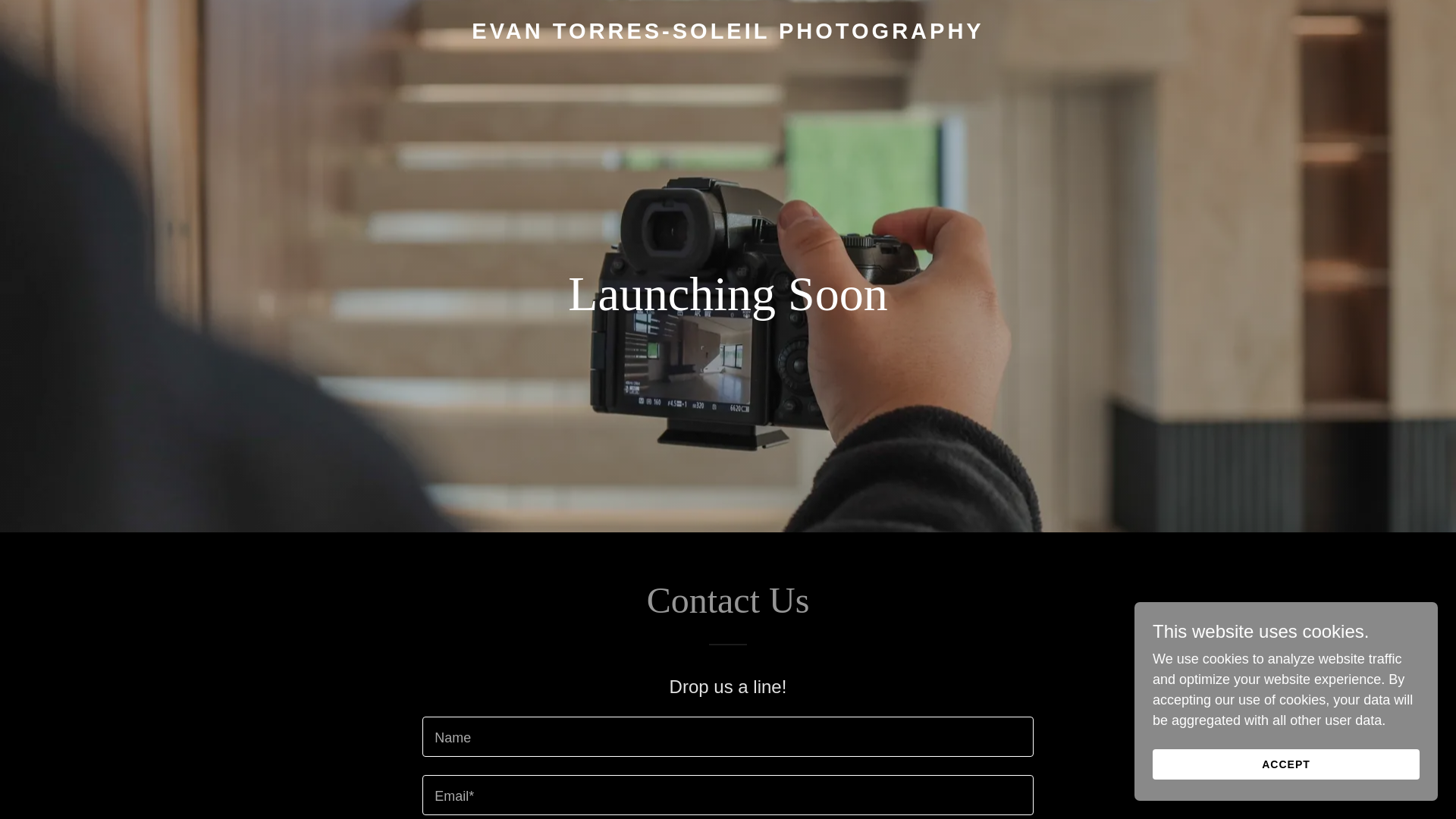website screenshot of https://evantorressoleilphotography.com