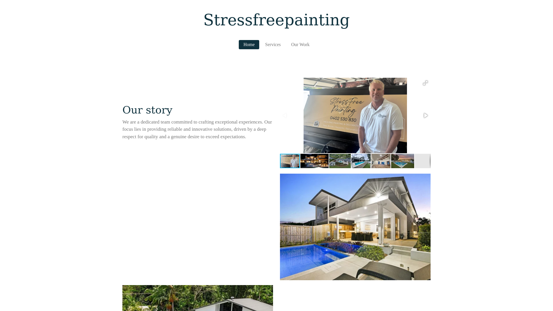 website screenshot of https://stressfreepainting.com.au