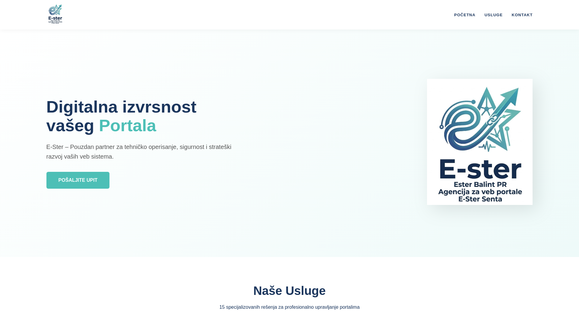 website screenshot of https://e-ster.rs/
