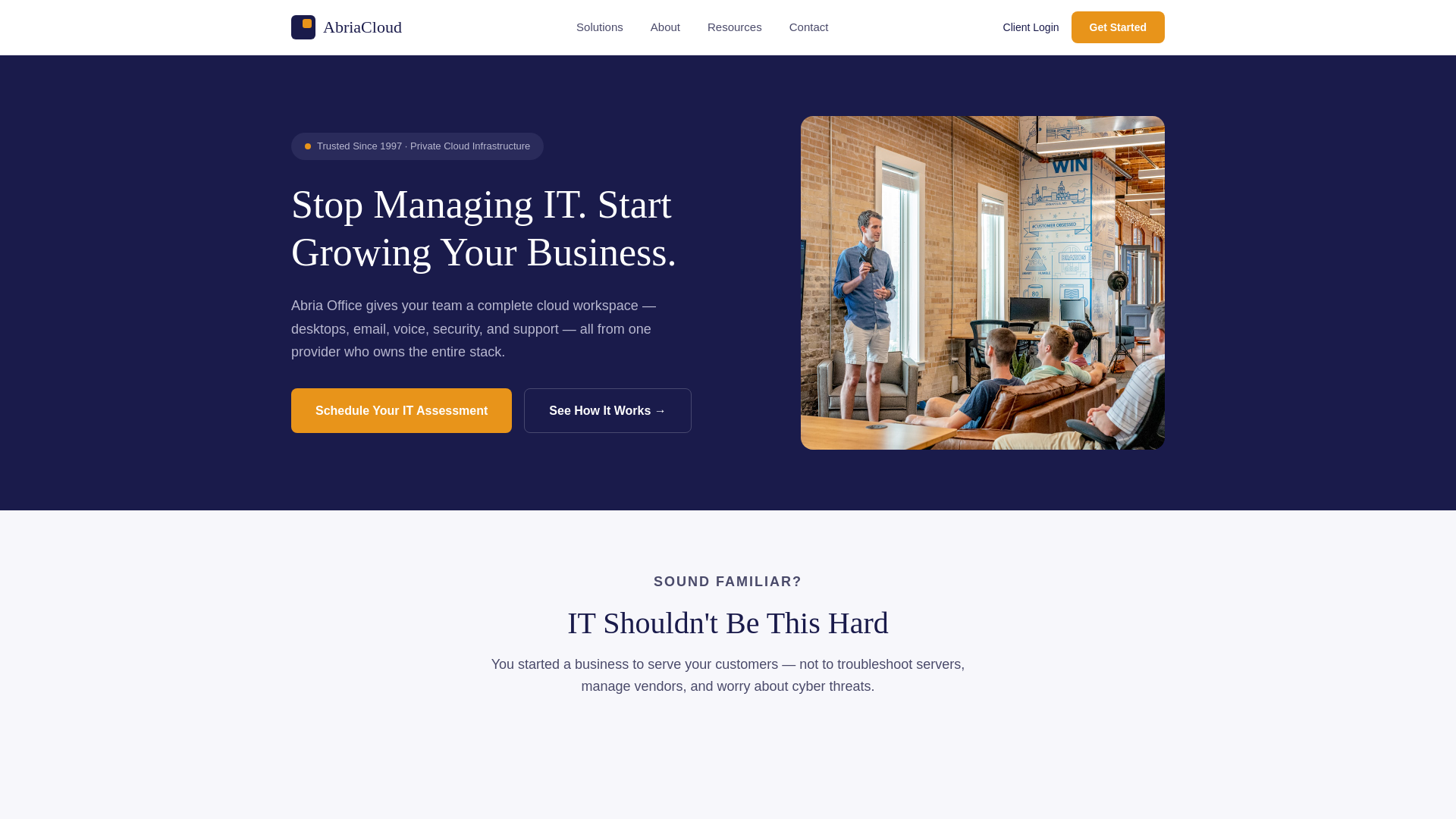 website screenshot of https://abria-homepage.pages.dev/