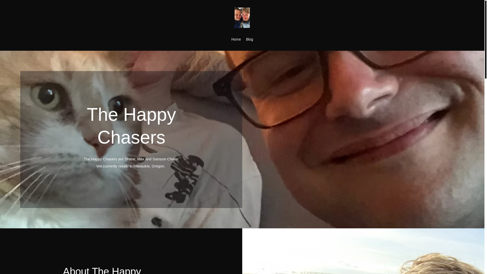website screenshot of https://happychasers.com/
