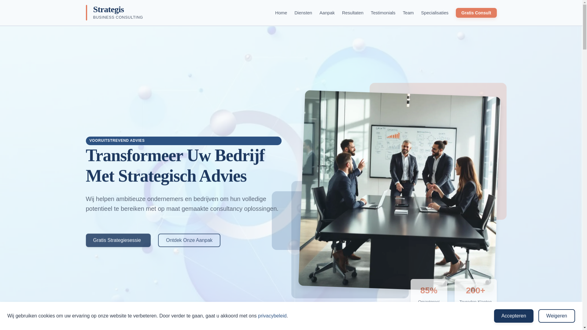website screenshot of https://strategis-nl.com/