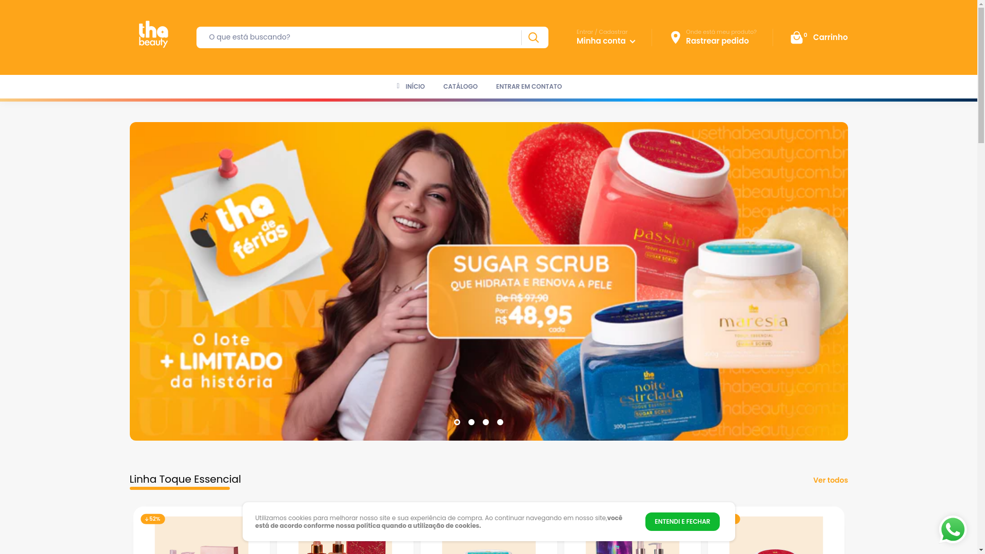 website screenshot of https://thaislinares.shop/