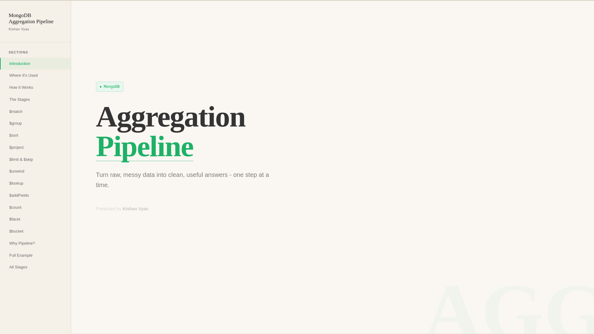 website screenshot of https://aggregation-pipeline.pages.dev/