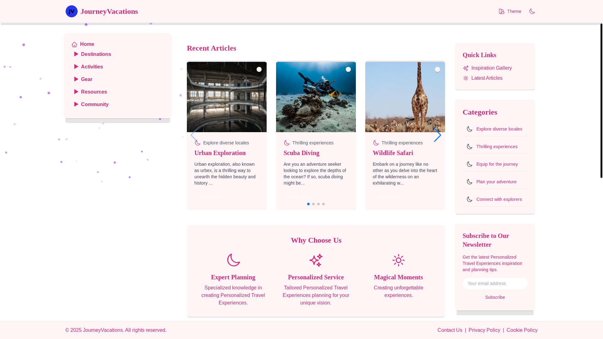 website screenshot of https://valuejourneyvacations.live/
