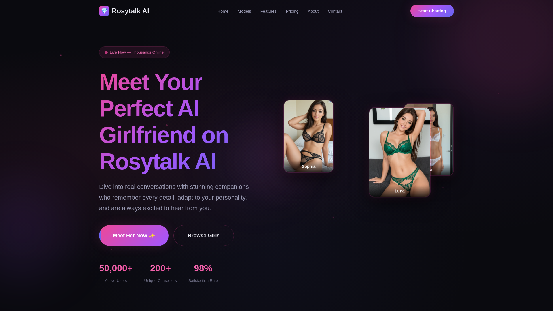website screenshot of https://rosytalk.net/