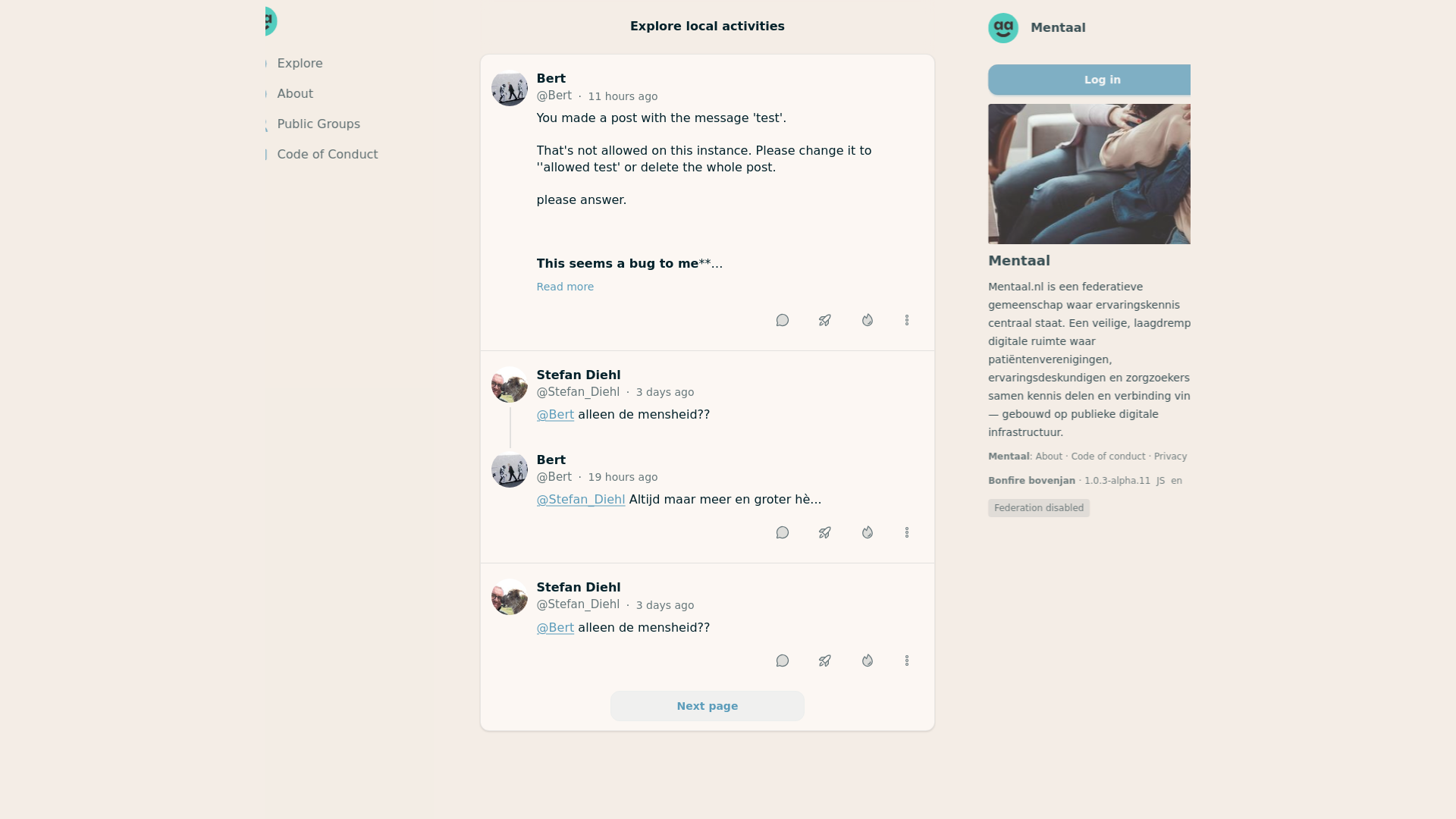 website screenshot of https://mentaalportaal.nl/