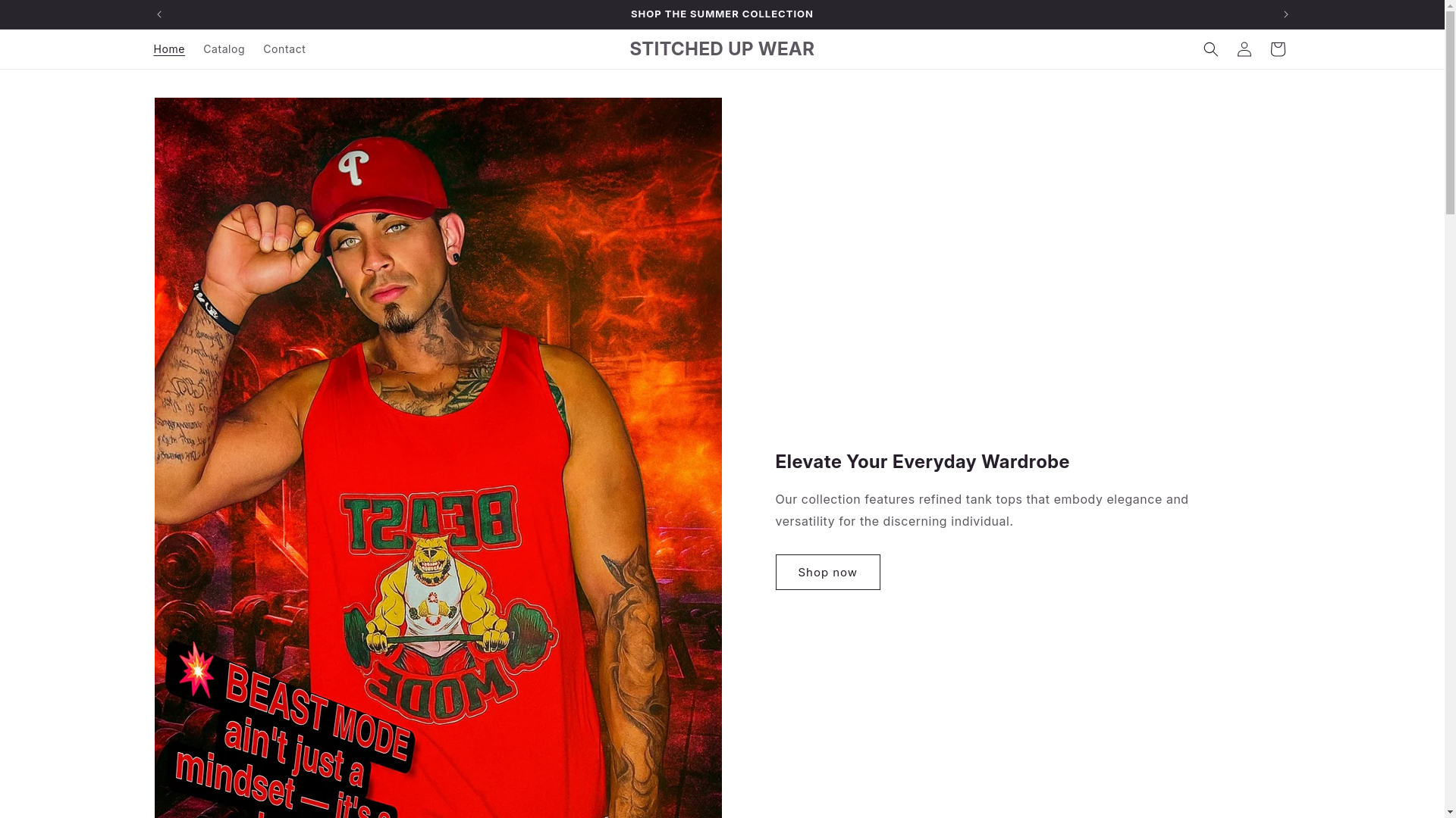 website screenshot of https://stitchedupwear.com/
