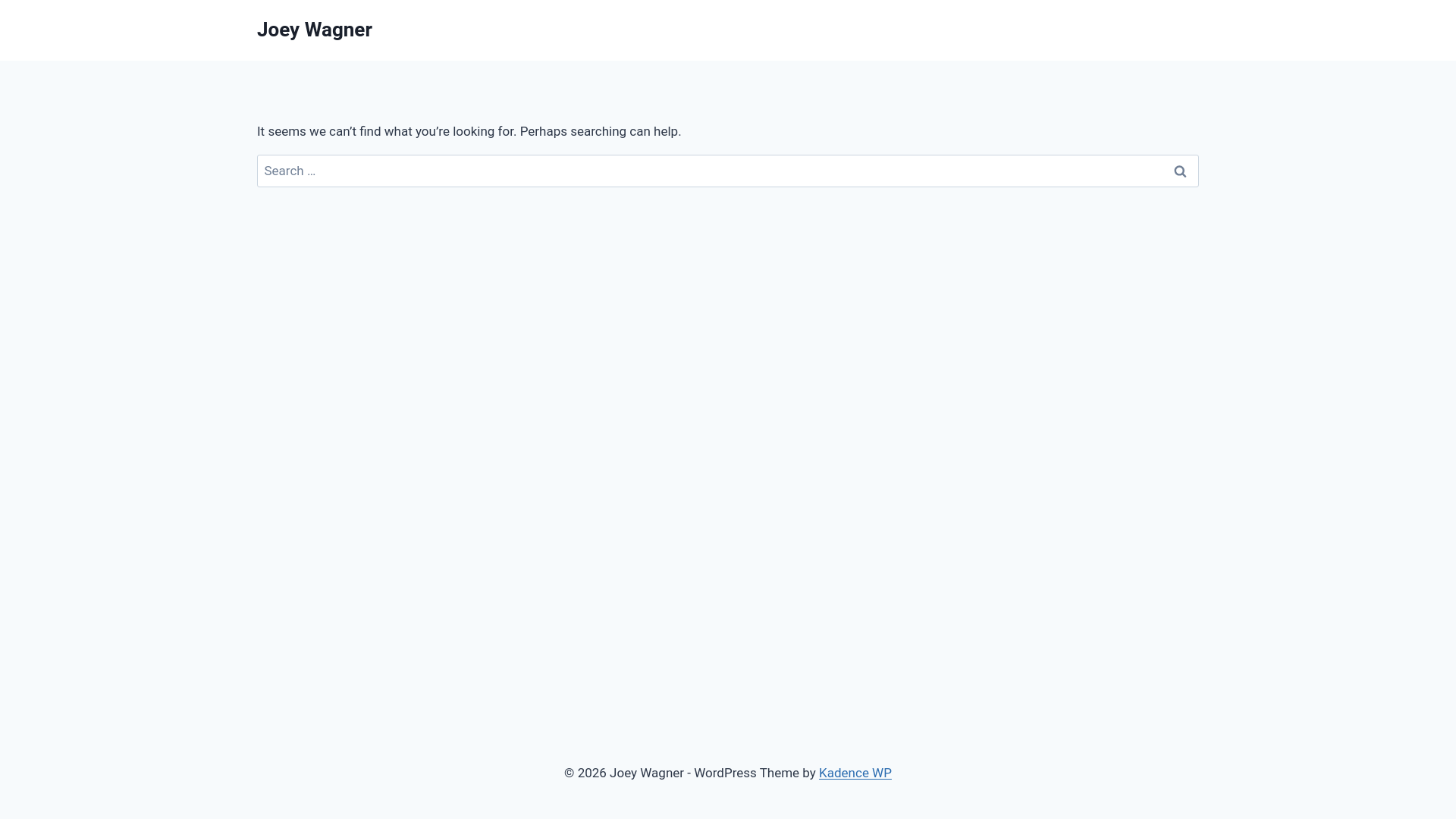 website screenshot of https://joeywagner.blog/