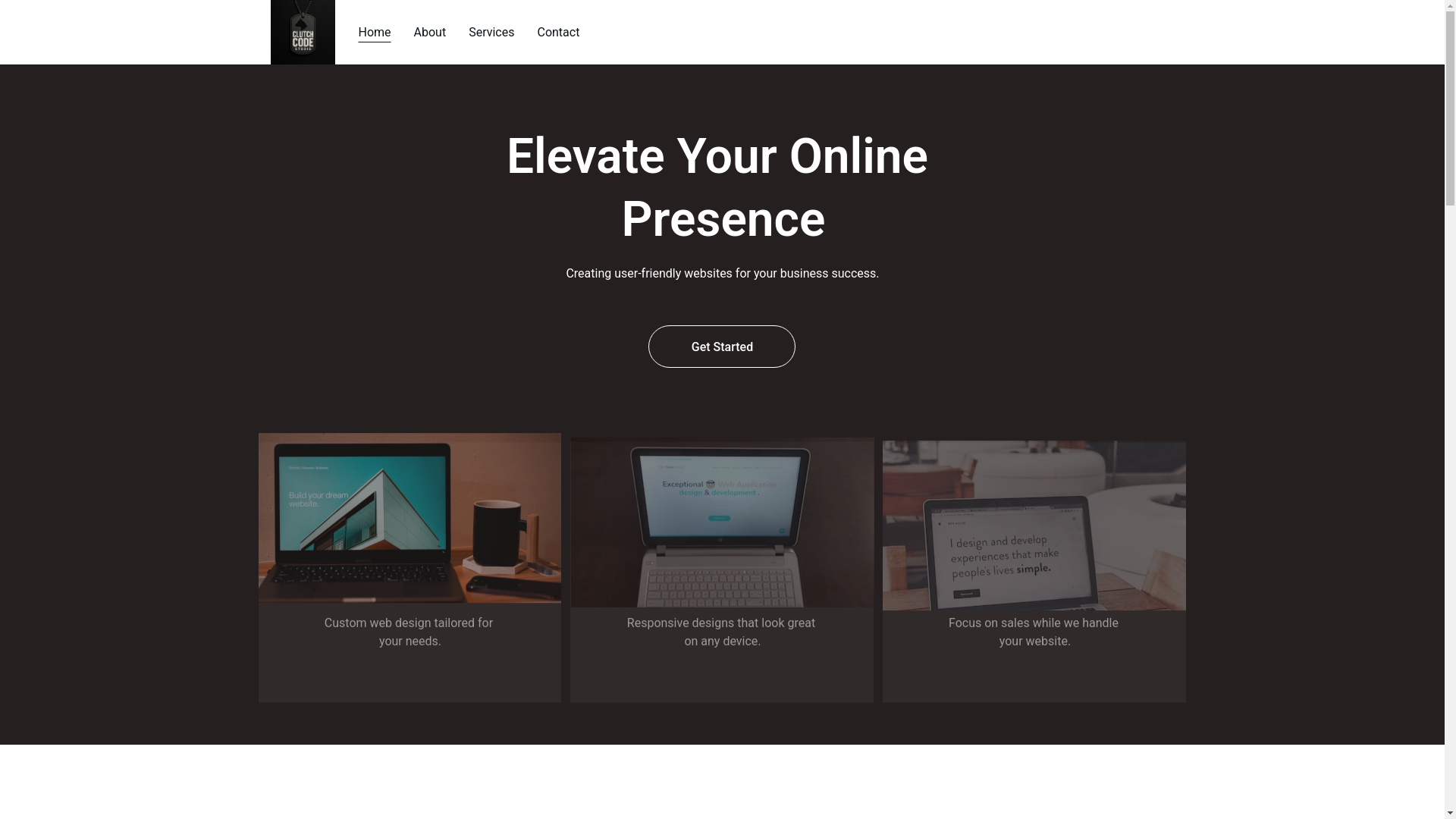 website screenshot of https://clutchcodestudio.com/