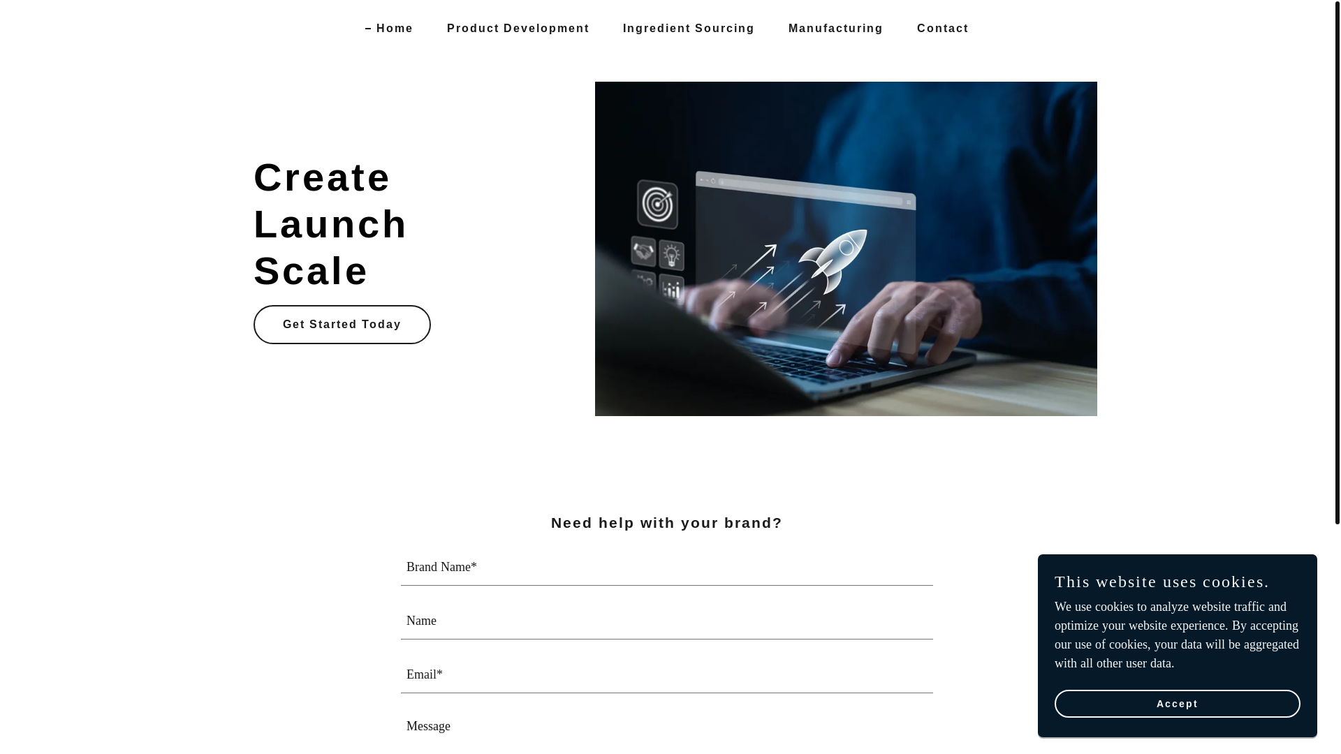 website screenshot of https://launchmybrand.us/