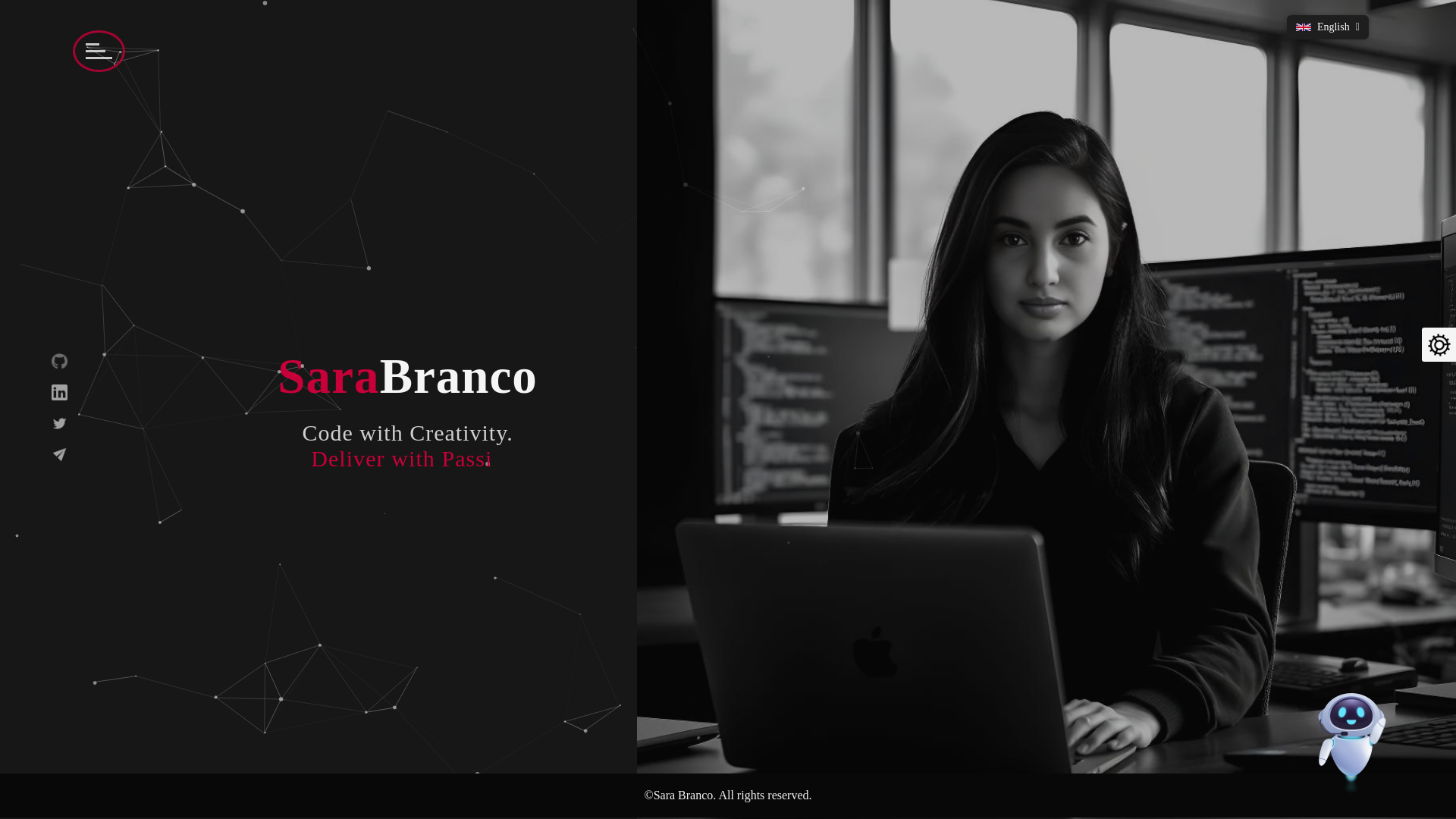 website screenshot of https://sarabranco.xyz/