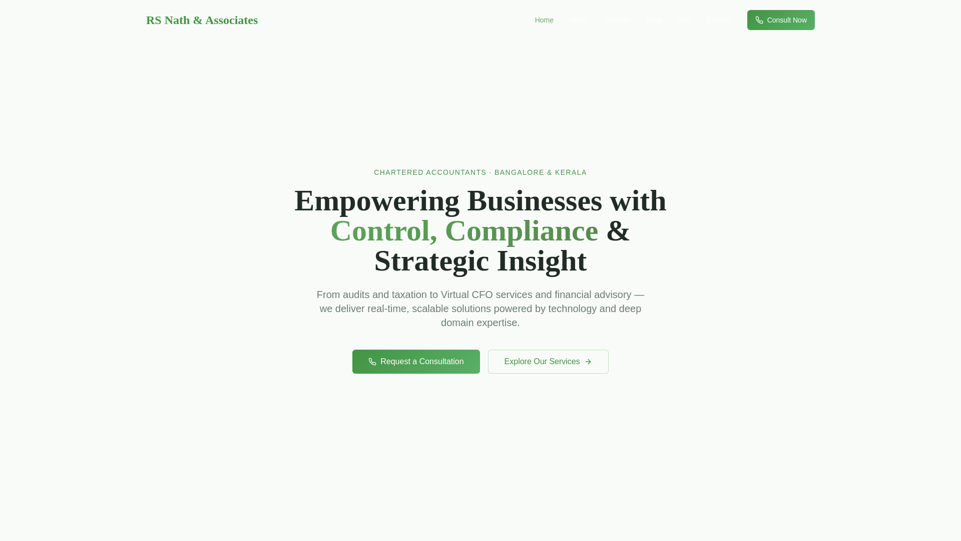 website screenshot of https://rsnathassociates.com/