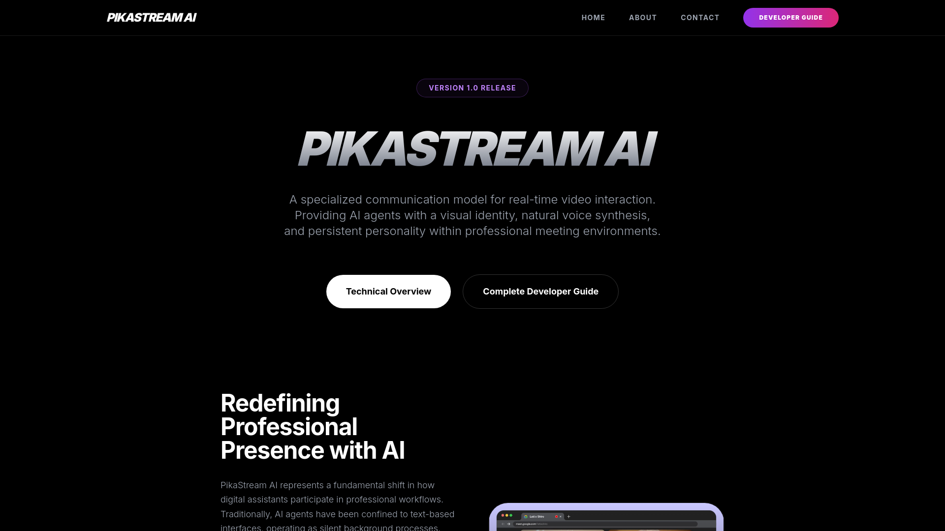 website screenshot of https://pikastream.org/