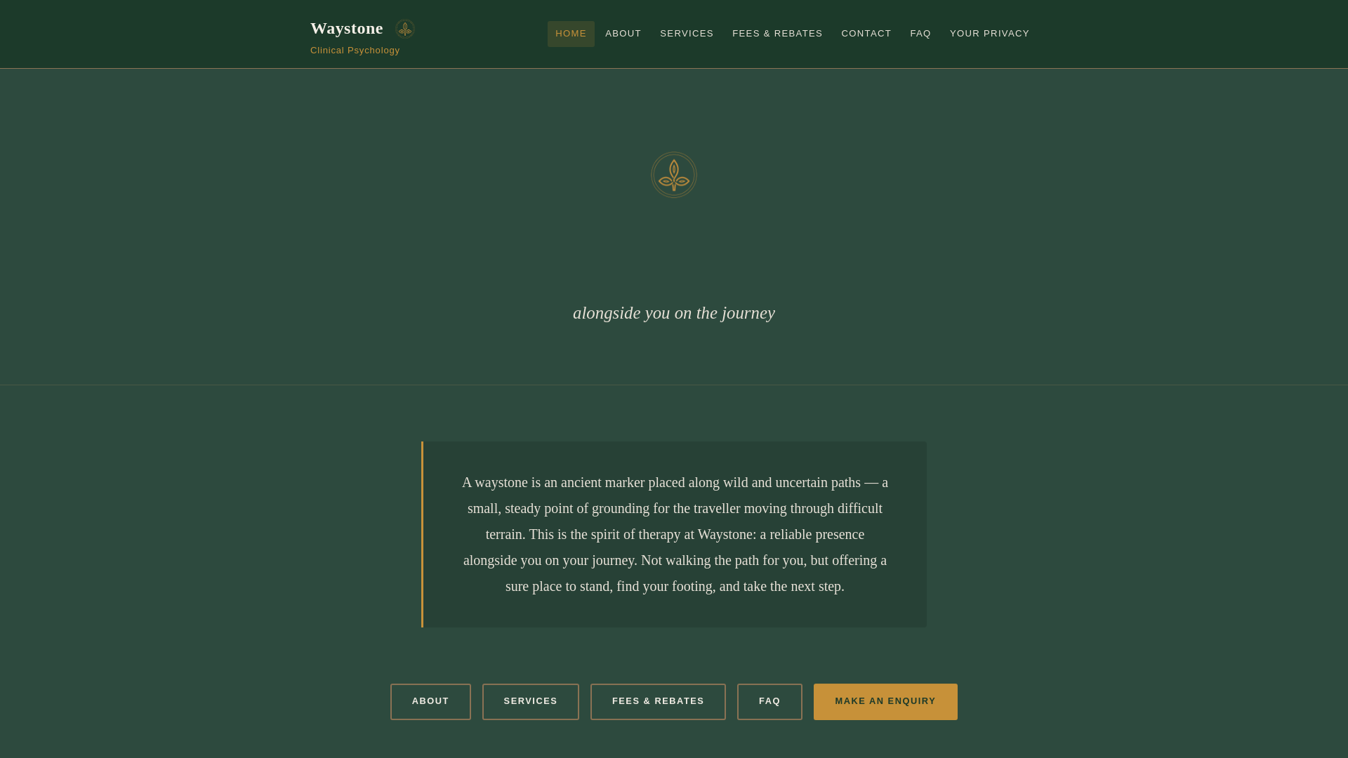 website screenshot of https://waystoneclinicalpsychology.online/