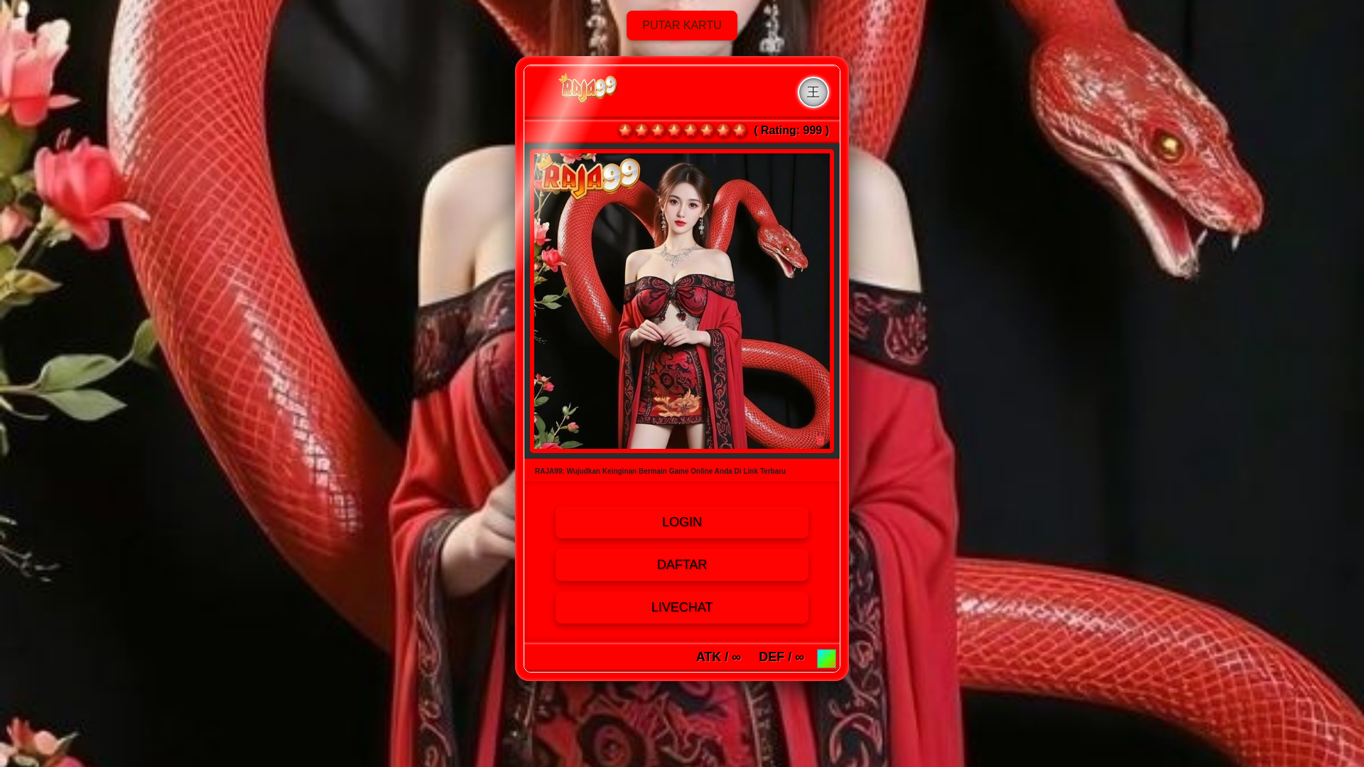 website screenshot of https://raja99id.pages.dev/