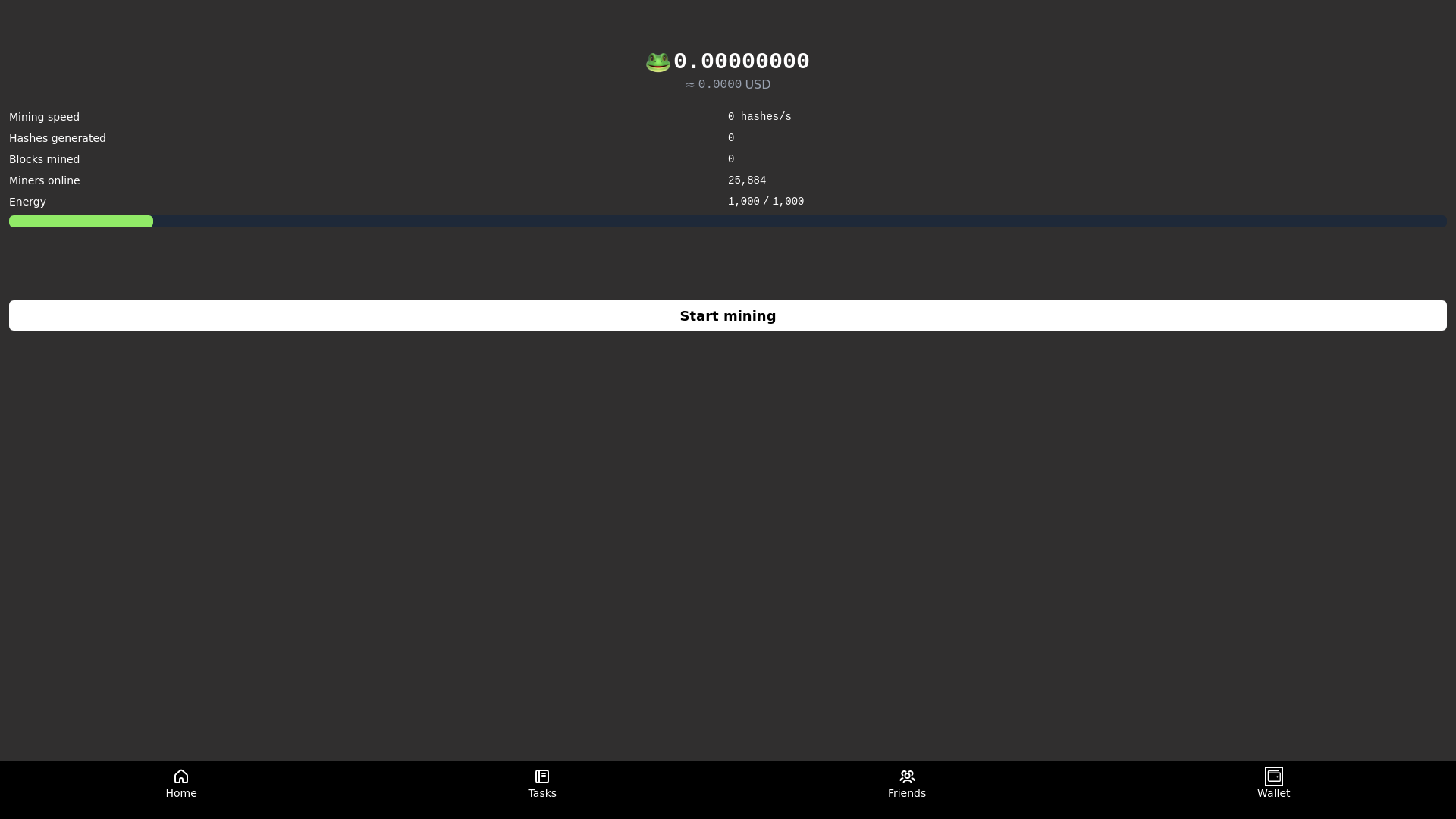 website screenshot of https://mining-tele.pages.dev/