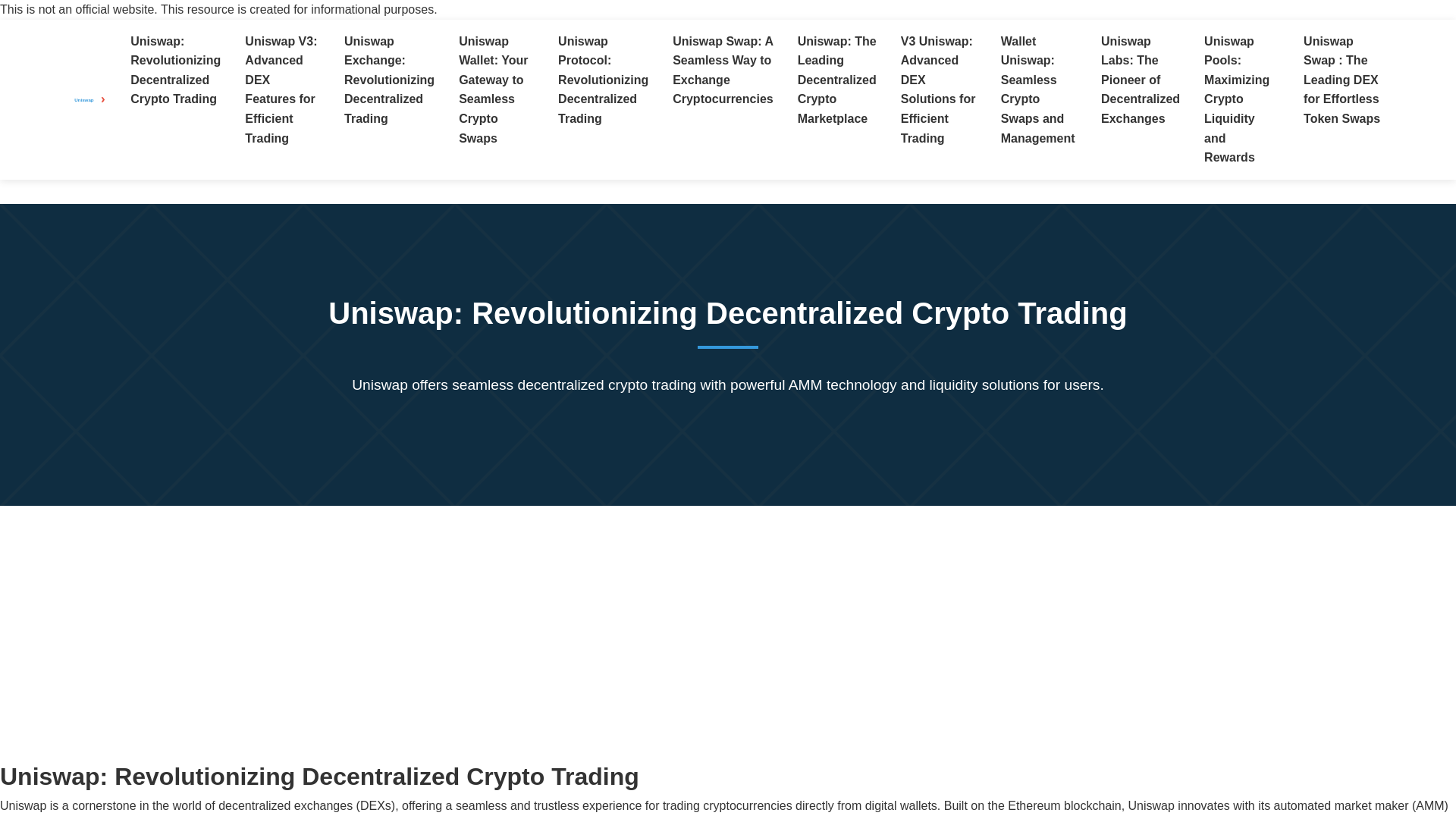website screenshot of https://app.web-uniswap.to/