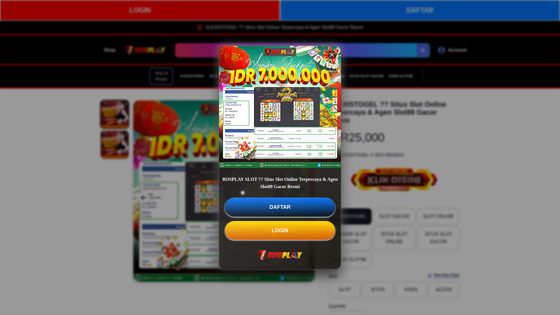 website screenshot of https://bosplay-duniaslot.pages.dev/