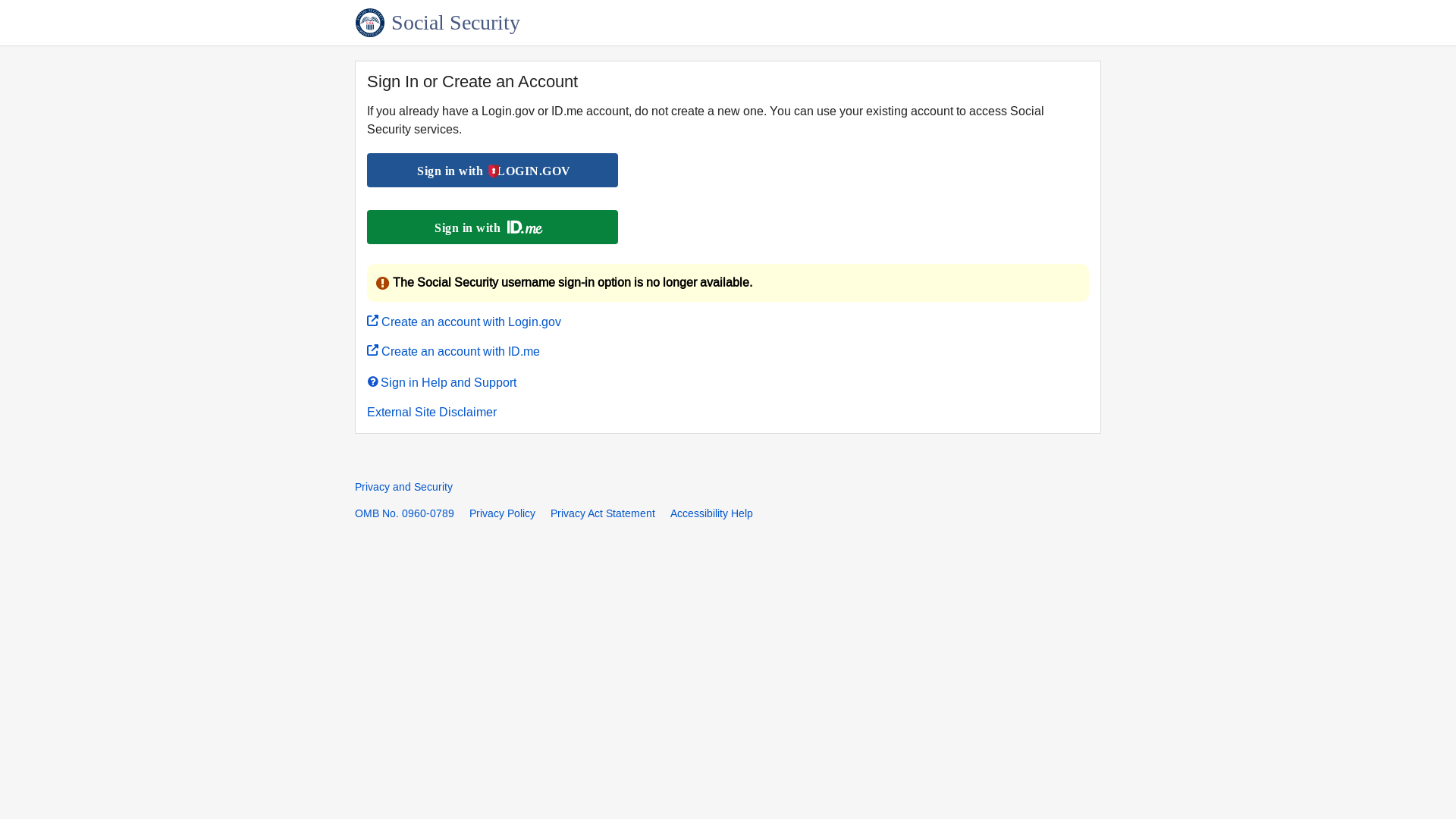 website screenshot of https://socialsecurity.gov/reviewyourstatement