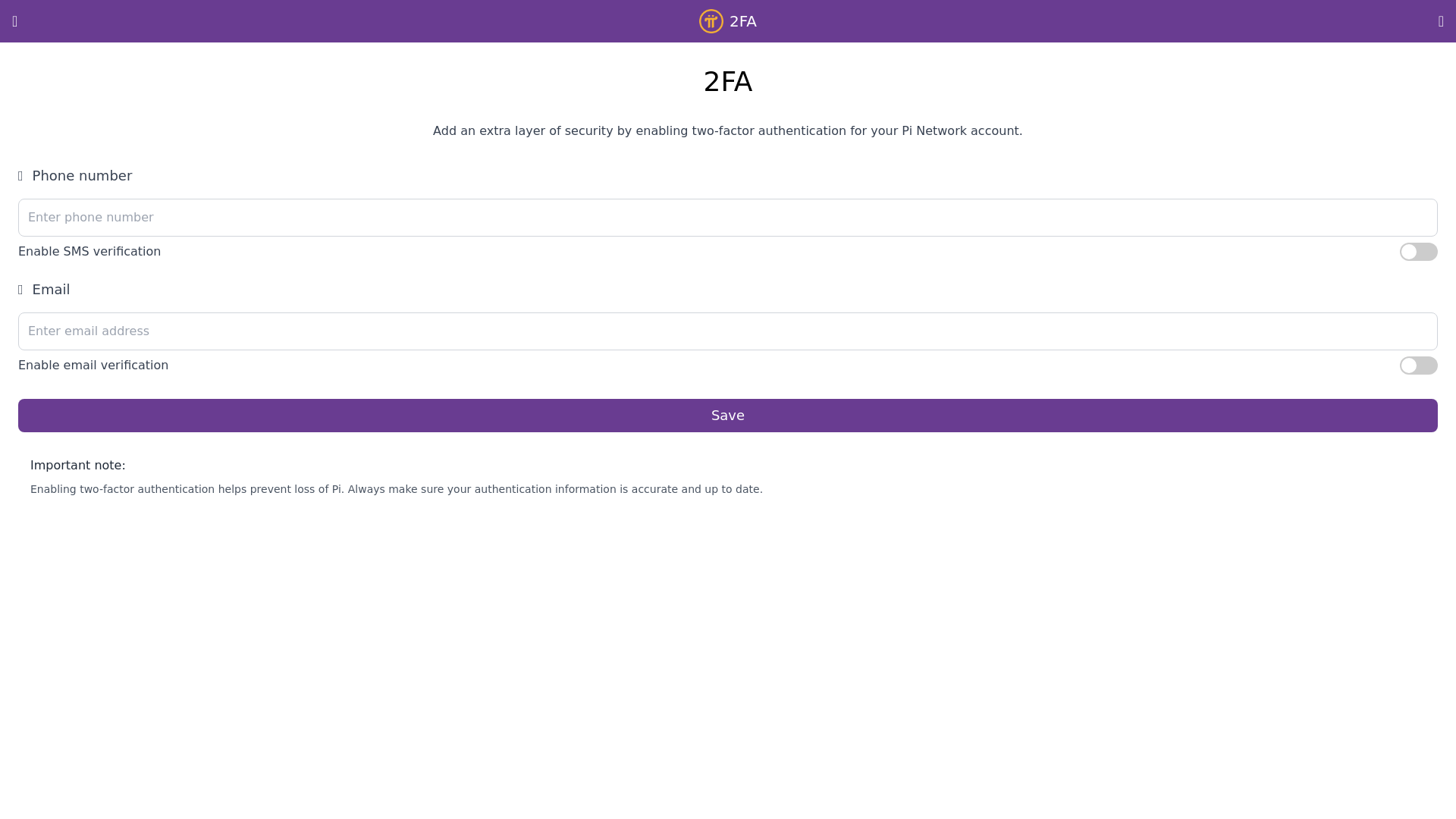 website screenshot of https://home-pinet-2fa-config.help