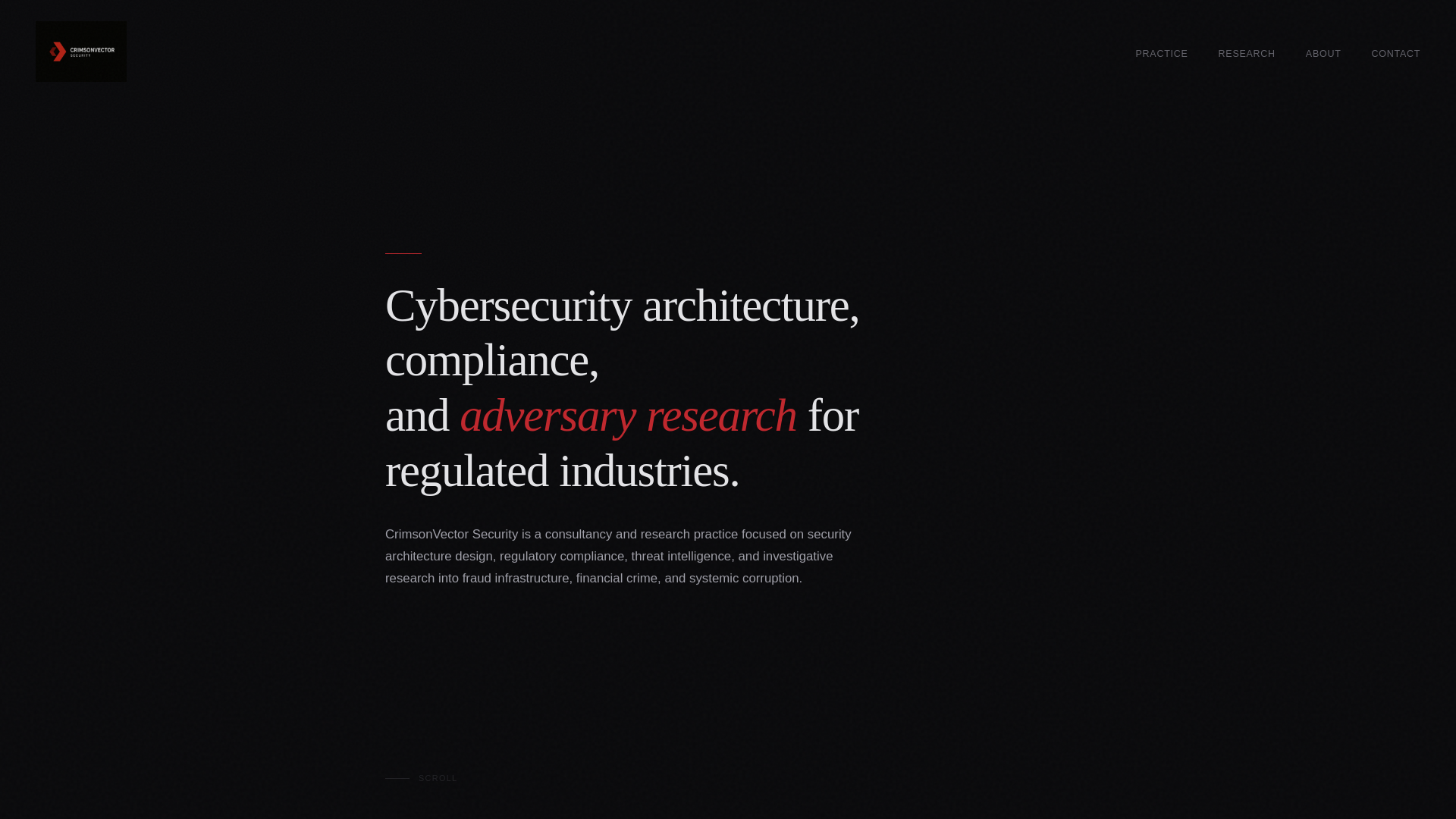 website screenshot of https://crimsonvector.pages.dev/