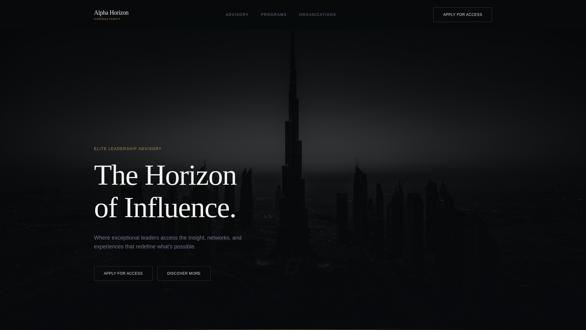 website screenshot of https://alphahorizon.ae/