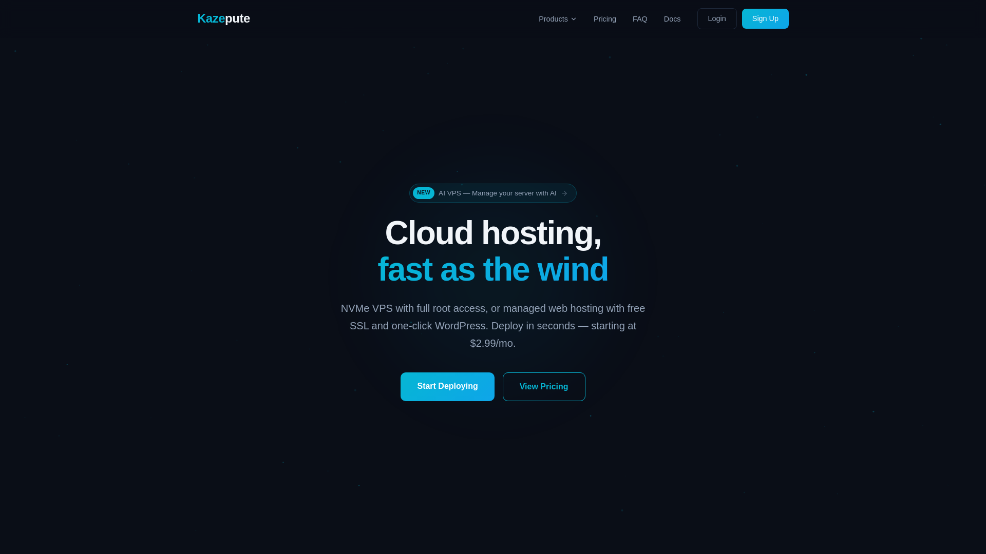 website screenshot of https://kazepute.net/