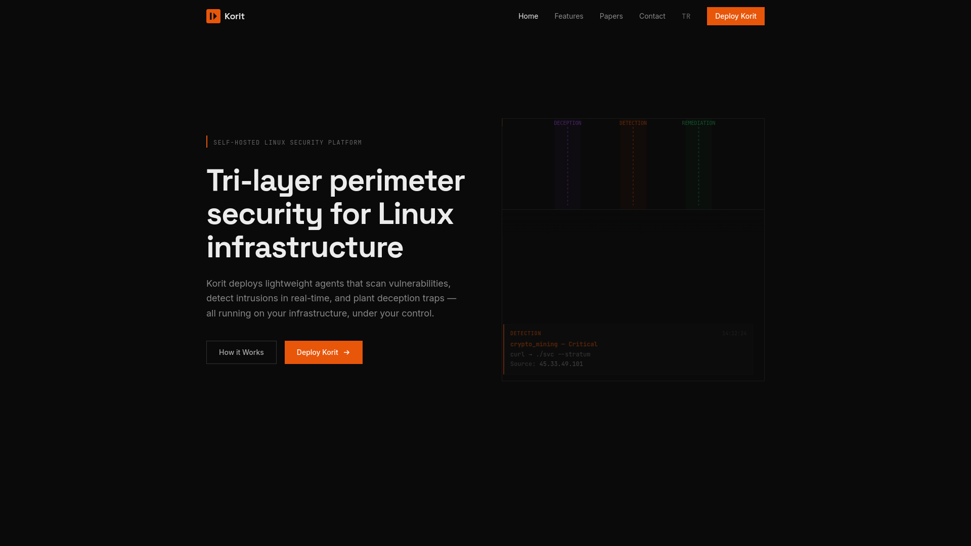 website screenshot of https://korit-landing.pages.dev/