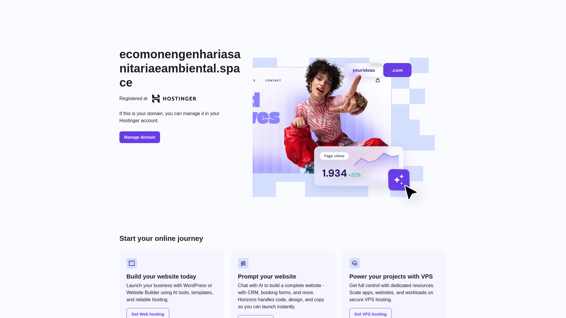 website screenshot of https://ecomonengenhariasanitariaeambiental.space/