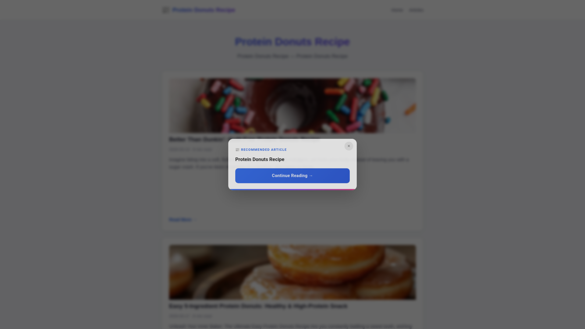 website screenshot of https://protein-donuts-recipe.pages.dev/
