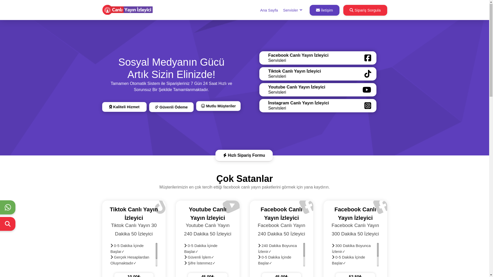website screenshot of https://canliyayinizleyici.com