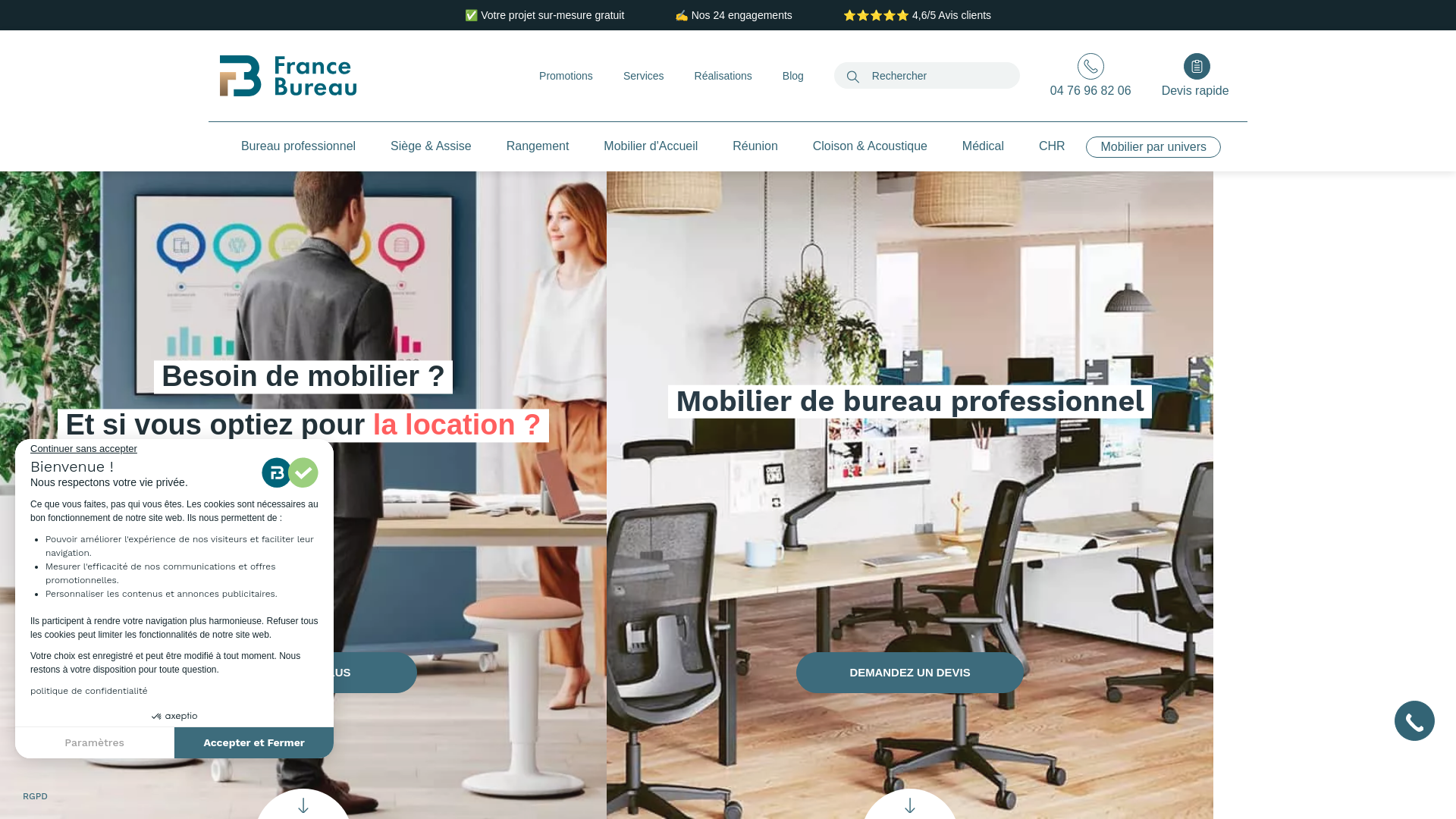 website screenshot of https://thefrancebureau.com/