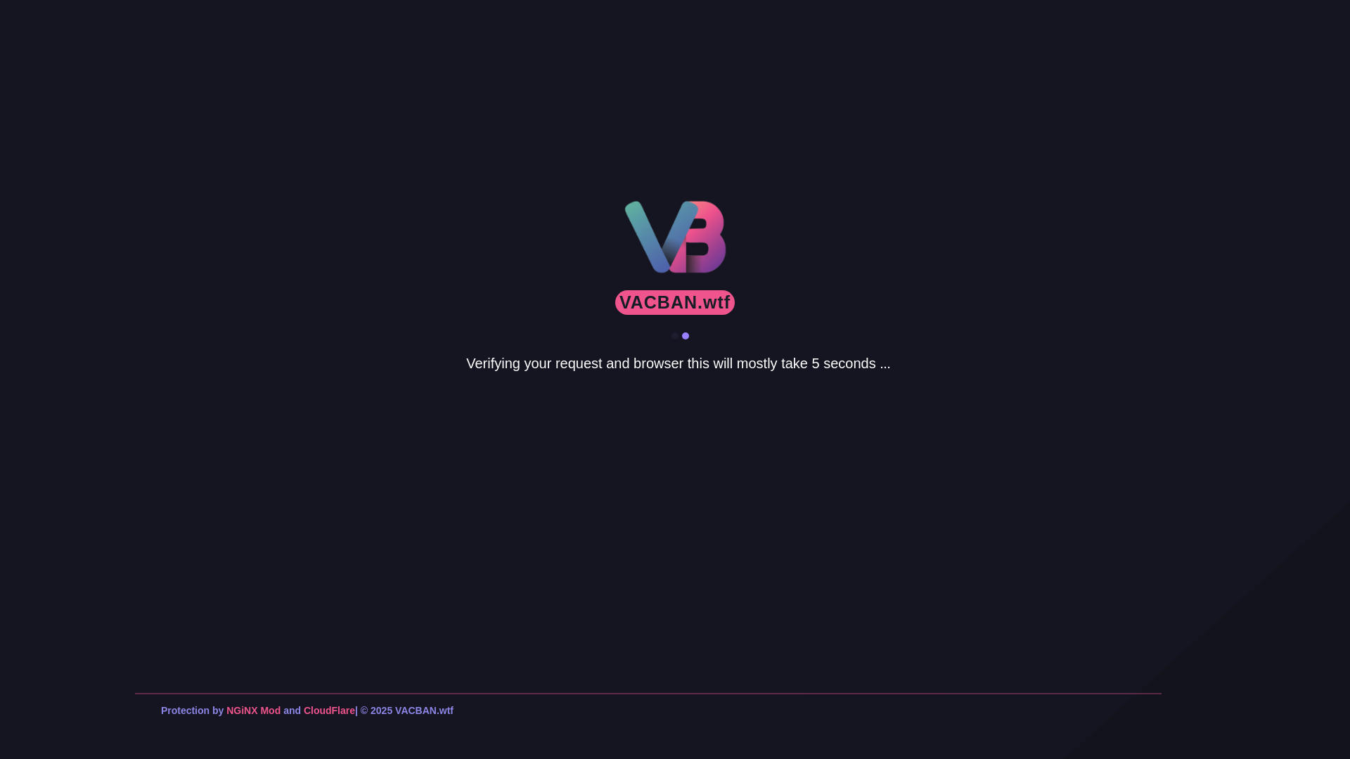 website screenshot of https://vacban.wtf/?vacinvite=WTF-9gufd5RkzmaS1ffW0f2UyF4JD8H7La0r7Mo9