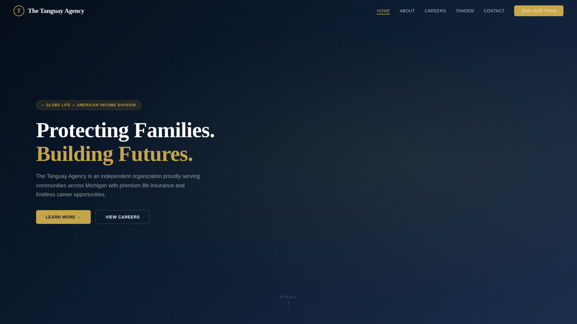 website screenshot of https://thetanguayagency.com/