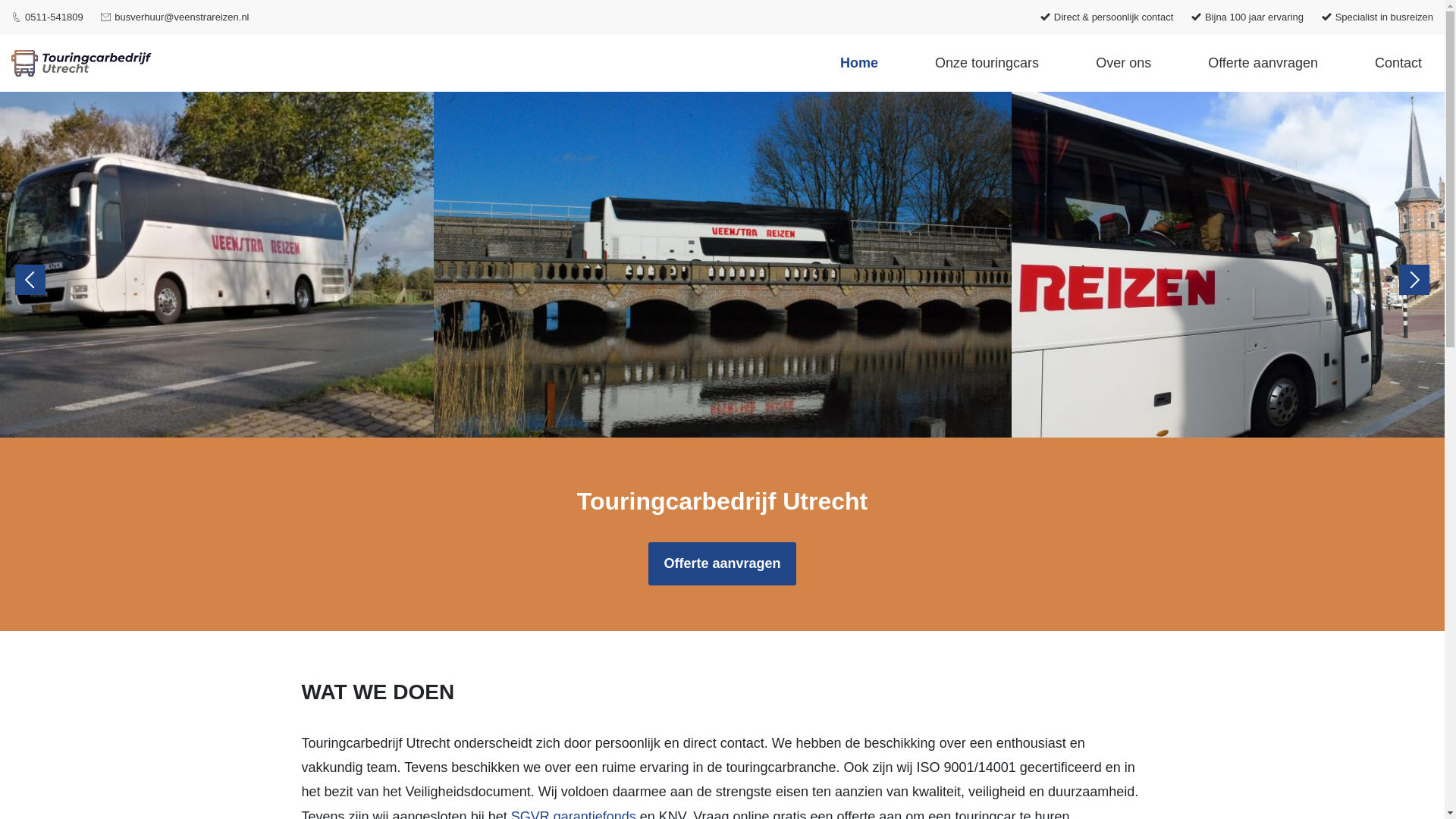 website screenshot of https://touringcarbedrijfbrugge.nl/