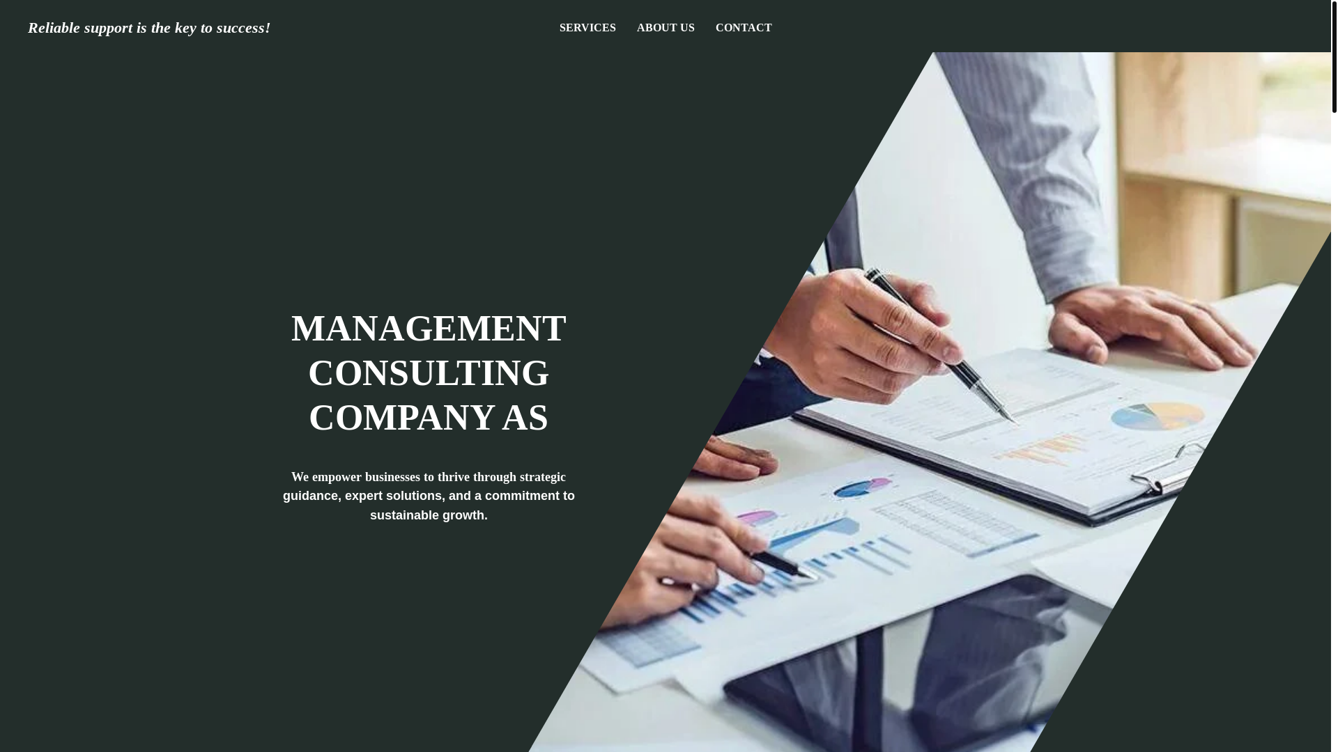 website screenshot of https://managementconsultingcompanyas.com/