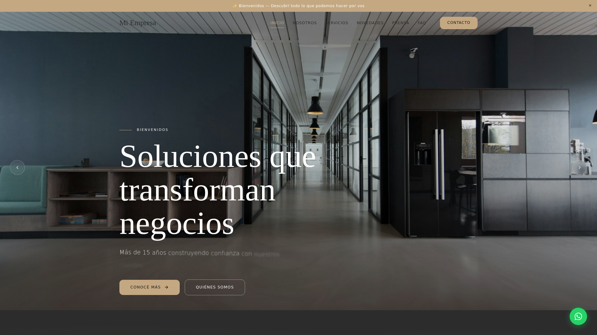 website screenshot of https://customizable-web-fe.pages.dev/