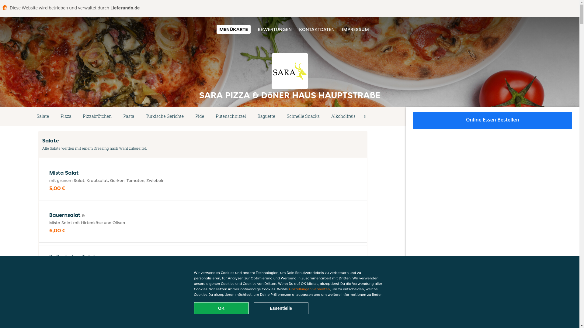website screenshot of https://sarapizzadonerhaus-troisdorf.de/