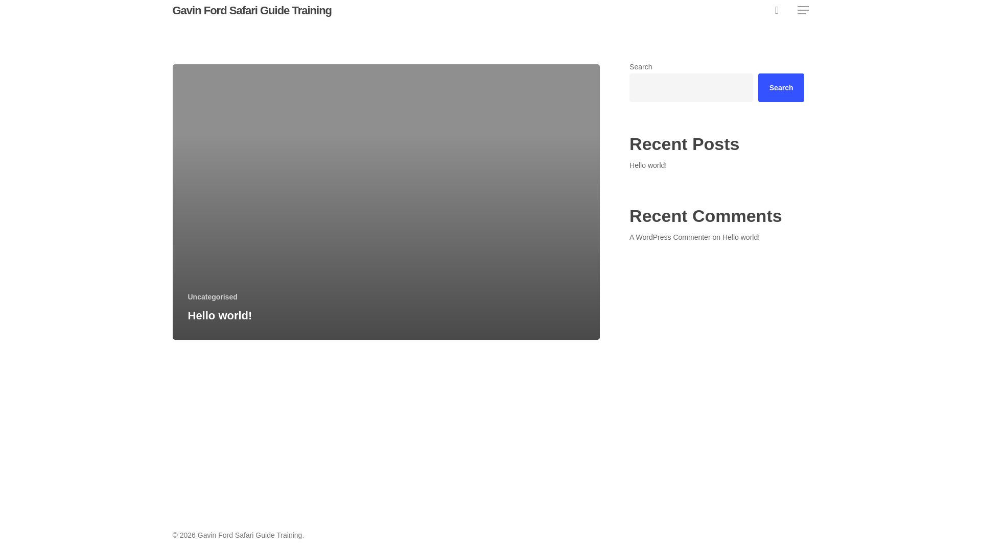 website screenshot of https://gavinfordguidetraining.com/