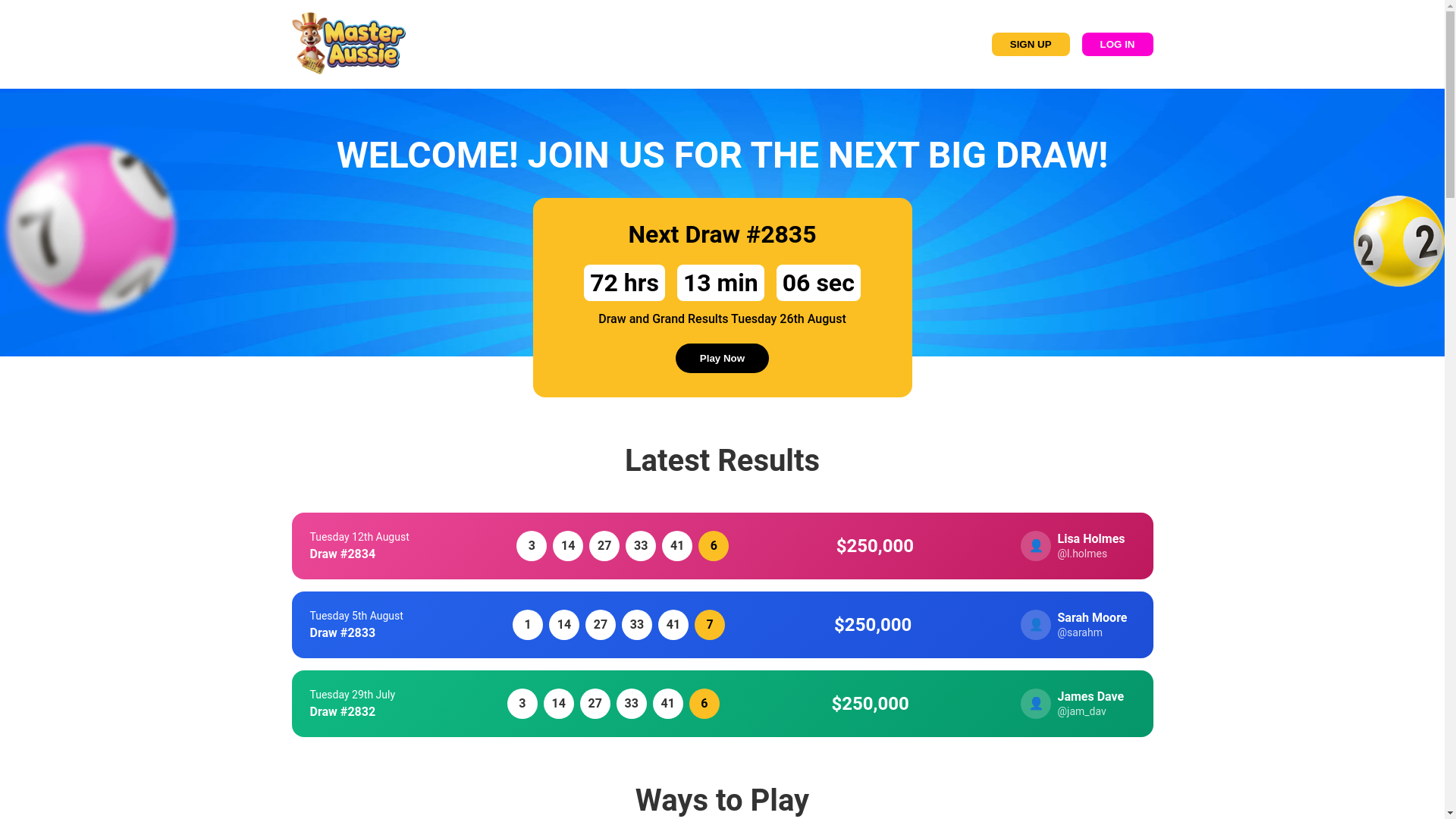 website screenshot of https://masteraussie.co/