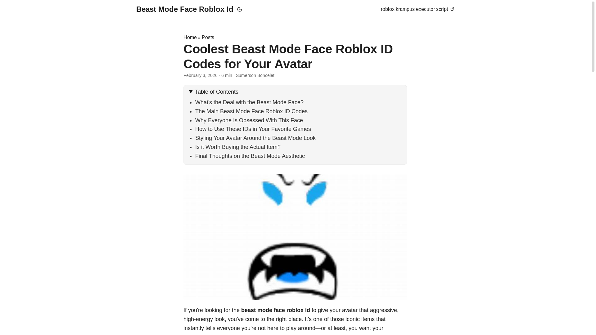 website screenshot of https://beast-mode-face-roblox-id.pages.dev/